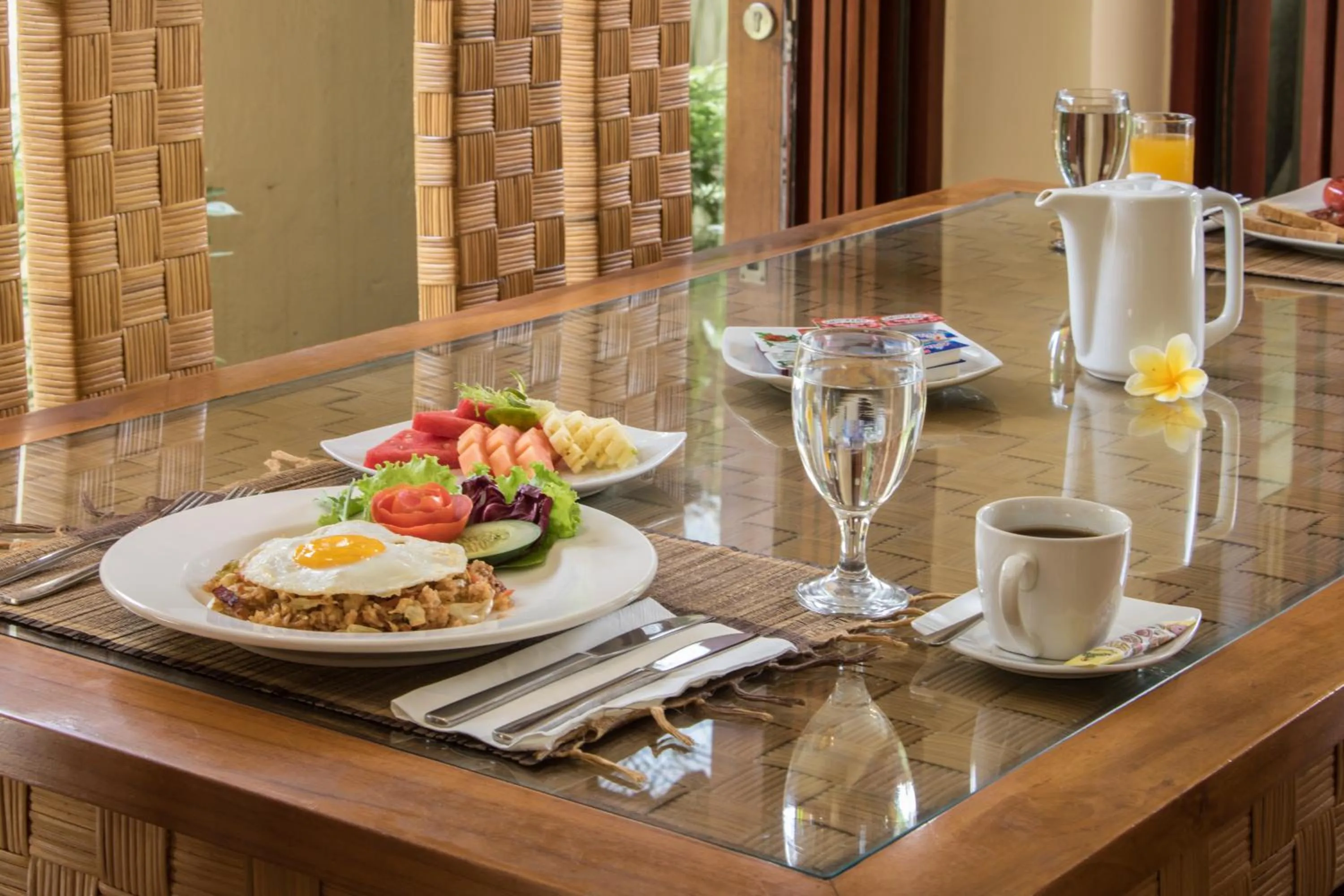 Continental breakfast in Villa Seriska Seminyak