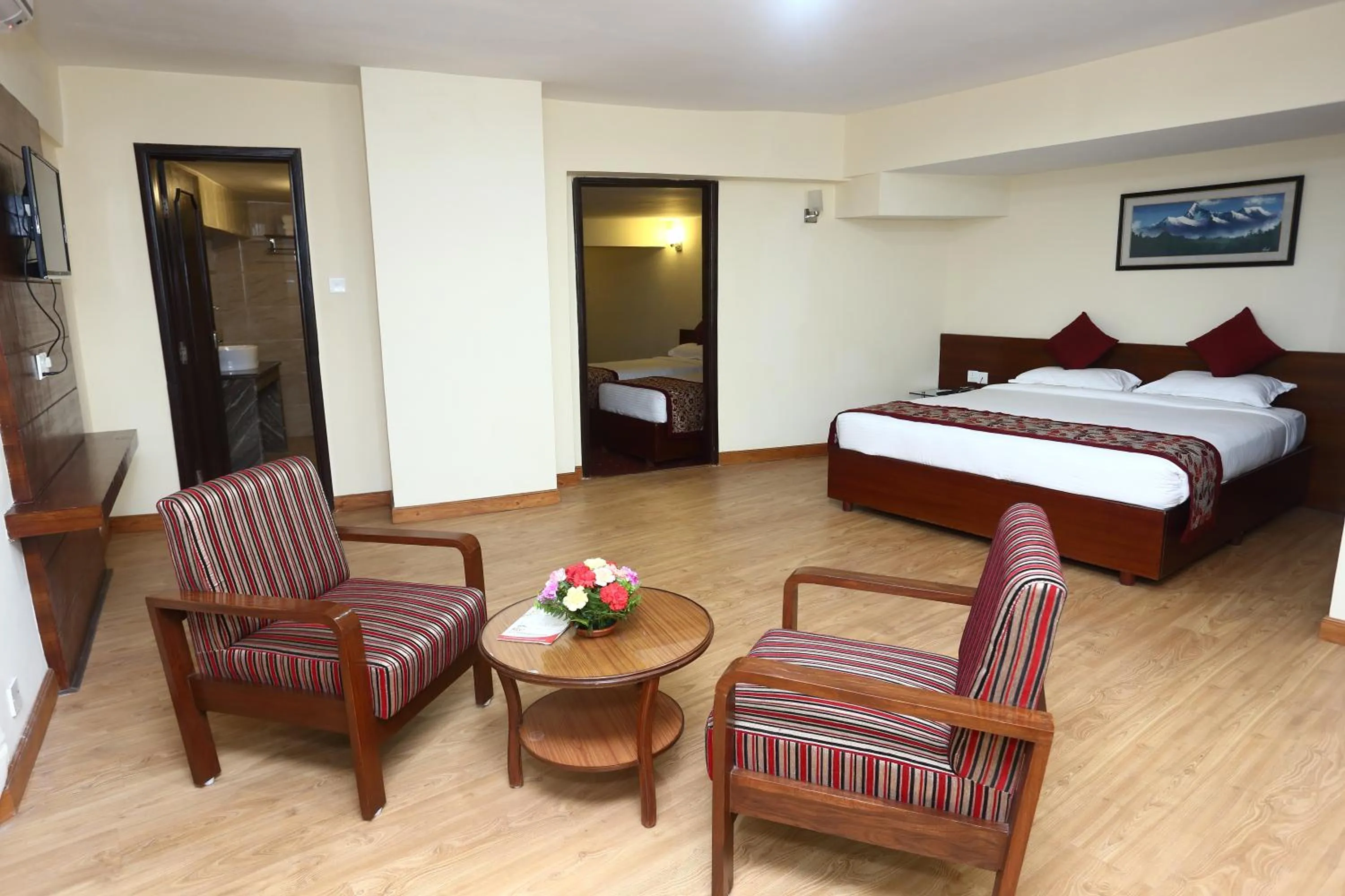 Bed in Hotel Woodland Kathmandu