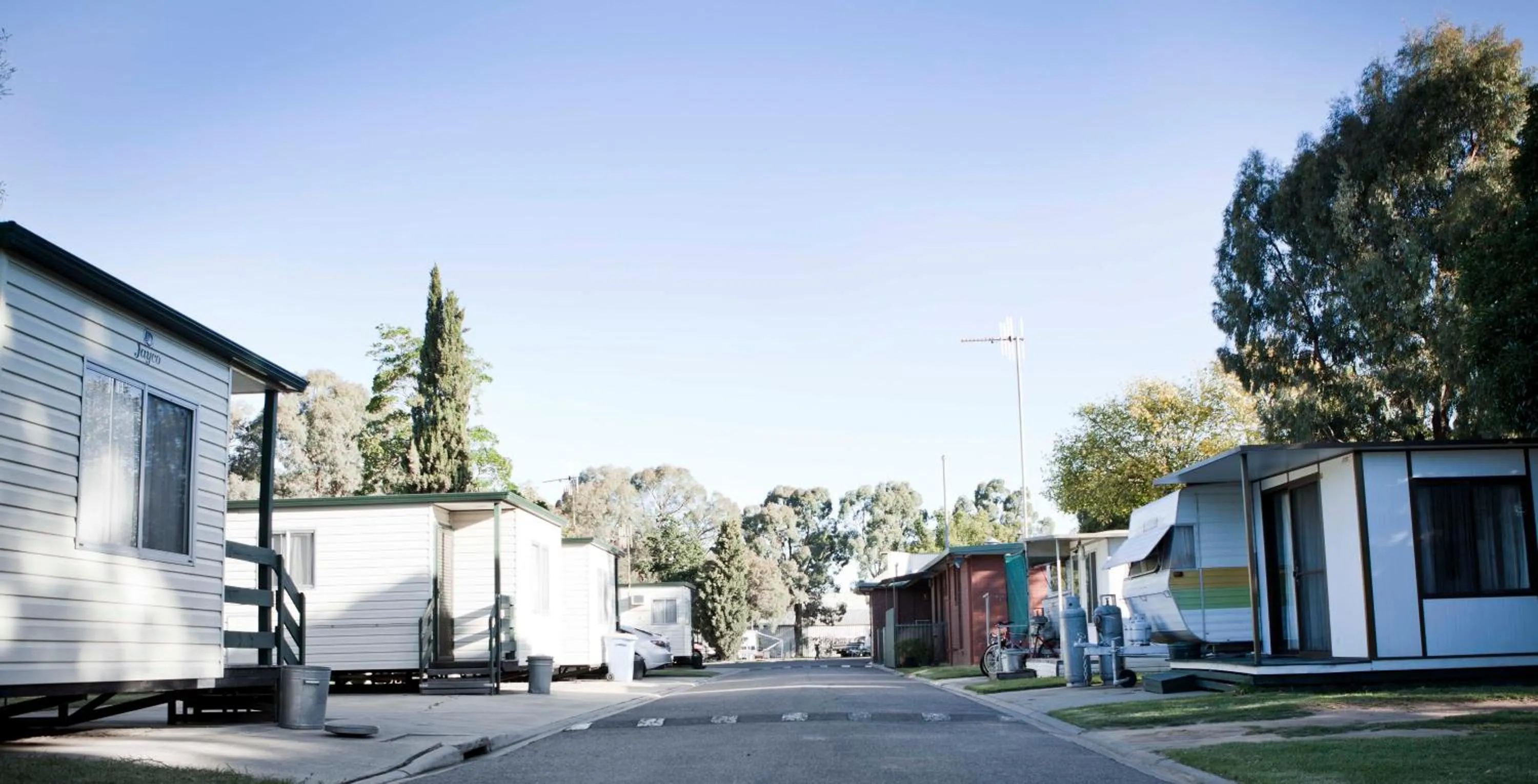Facade/entrance in Strayleaves Caravan Park