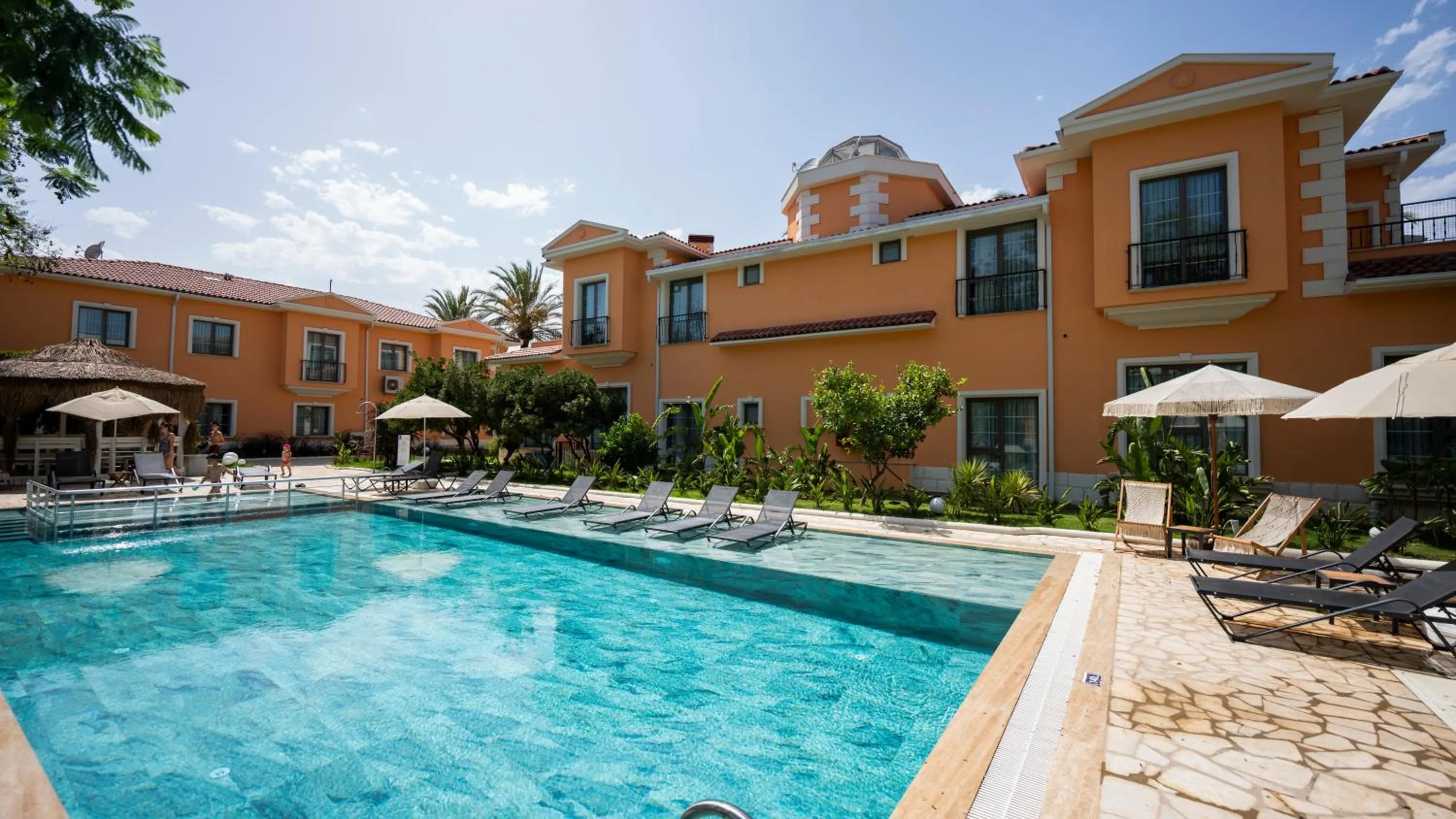 Pool view in Ema Houses