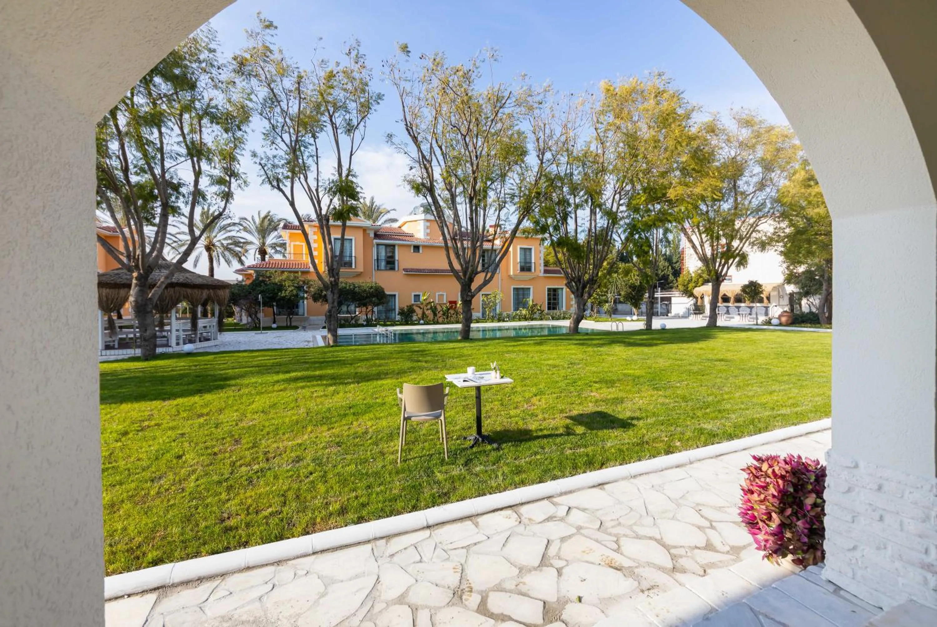 Garden view in Ema Houses