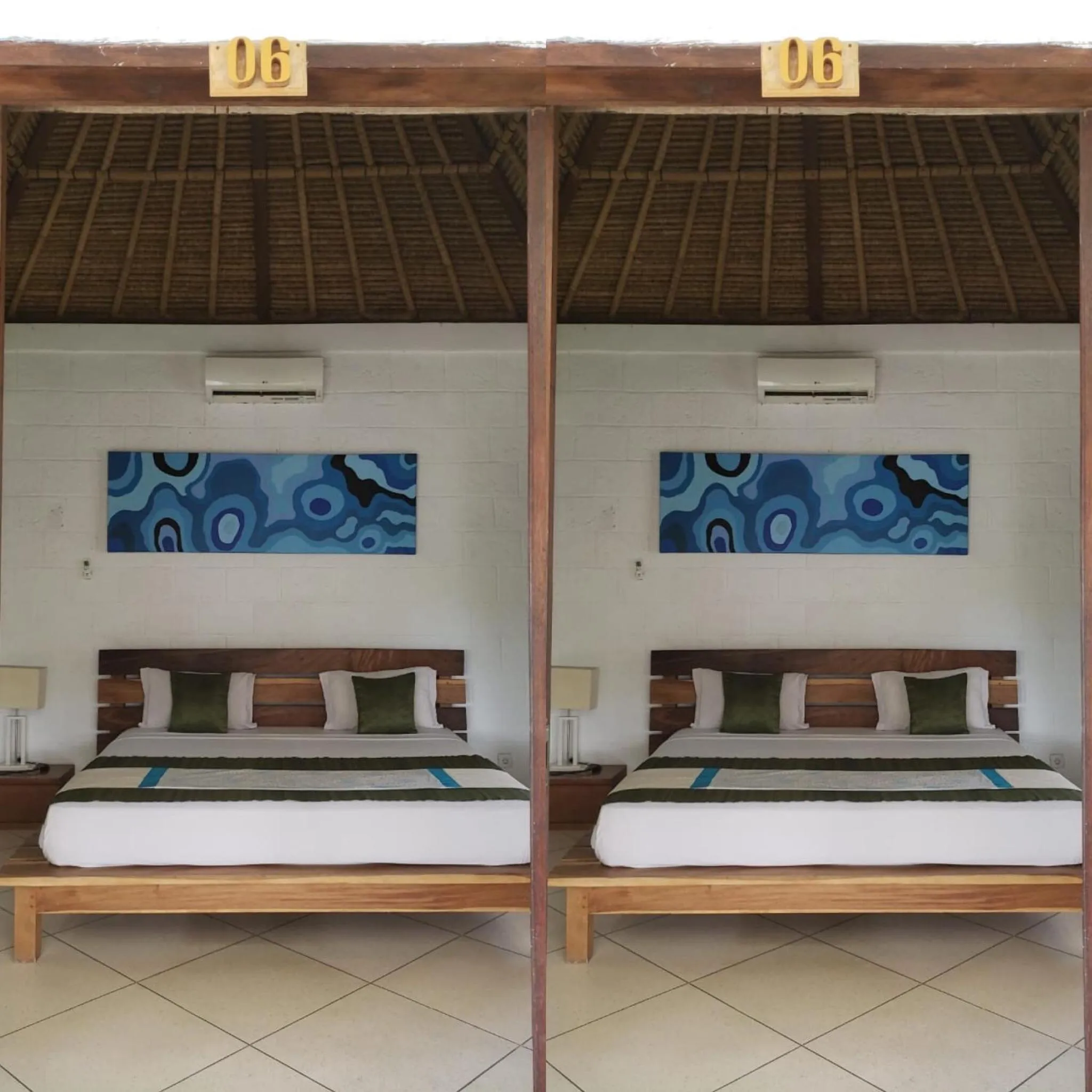 Bed in Hill Dance Bali American Hotel