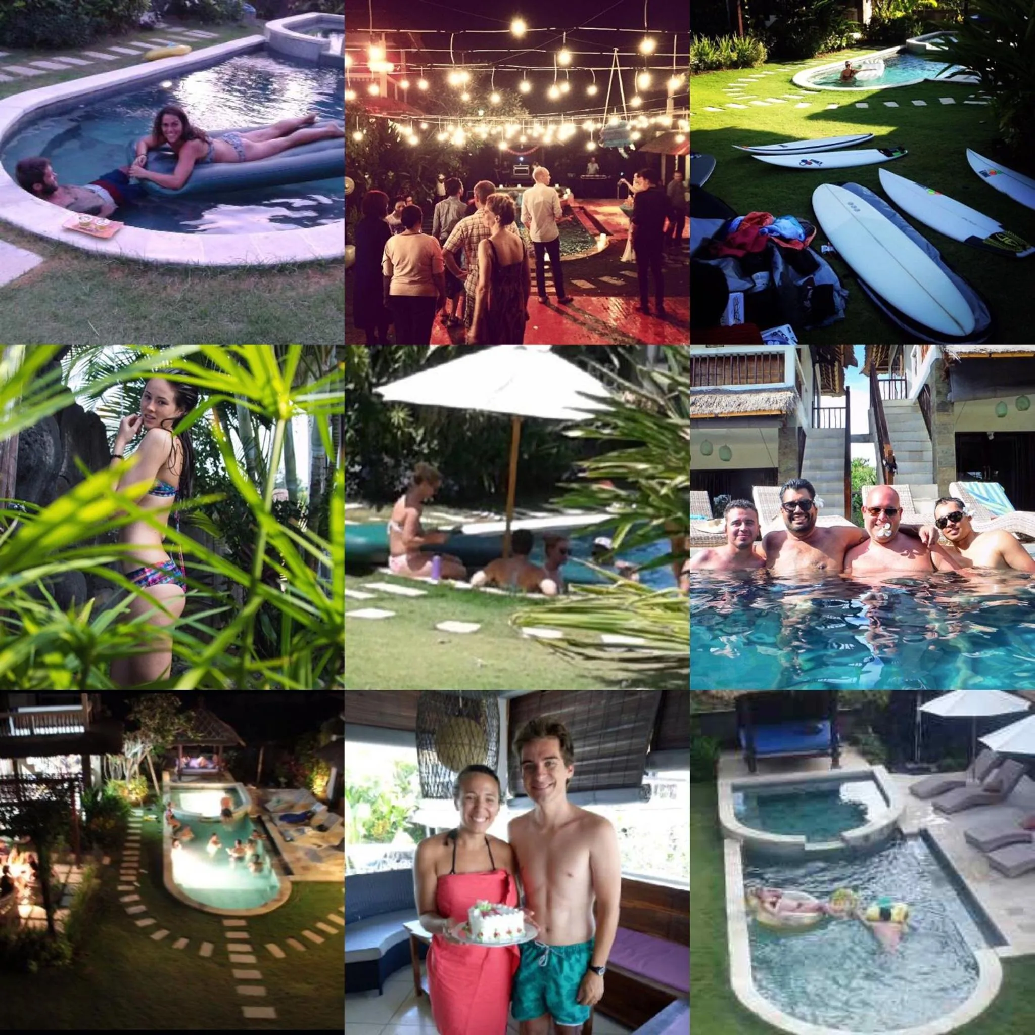 group of guests in Hill Dance Bali American Hotel