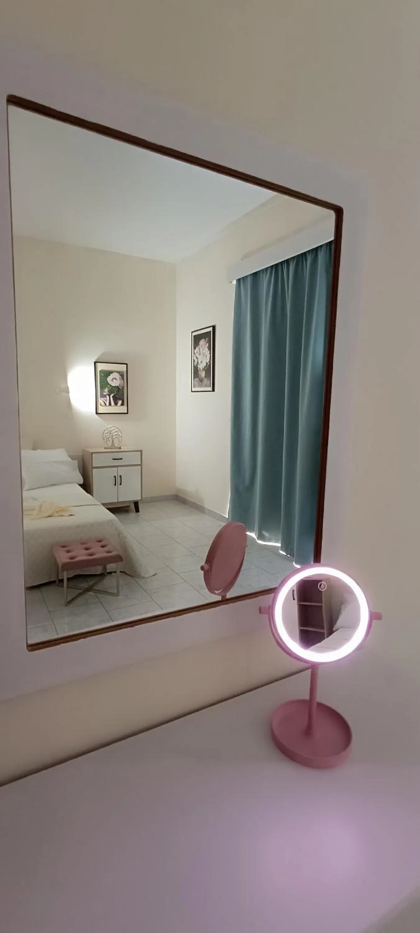 Bed in Pyrgos Hotel Apartments