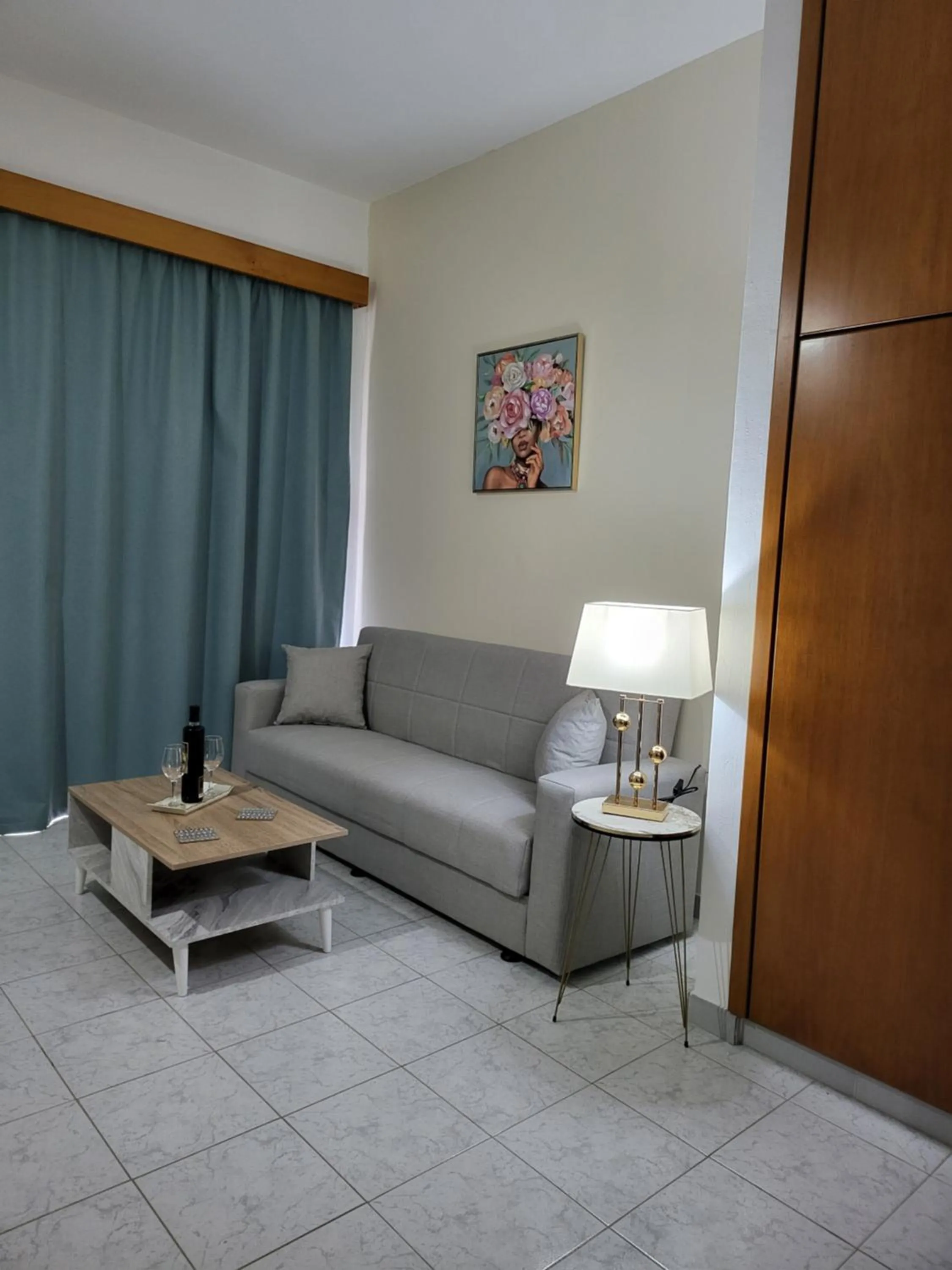 Living room in Pyrgos Hotel Apartments