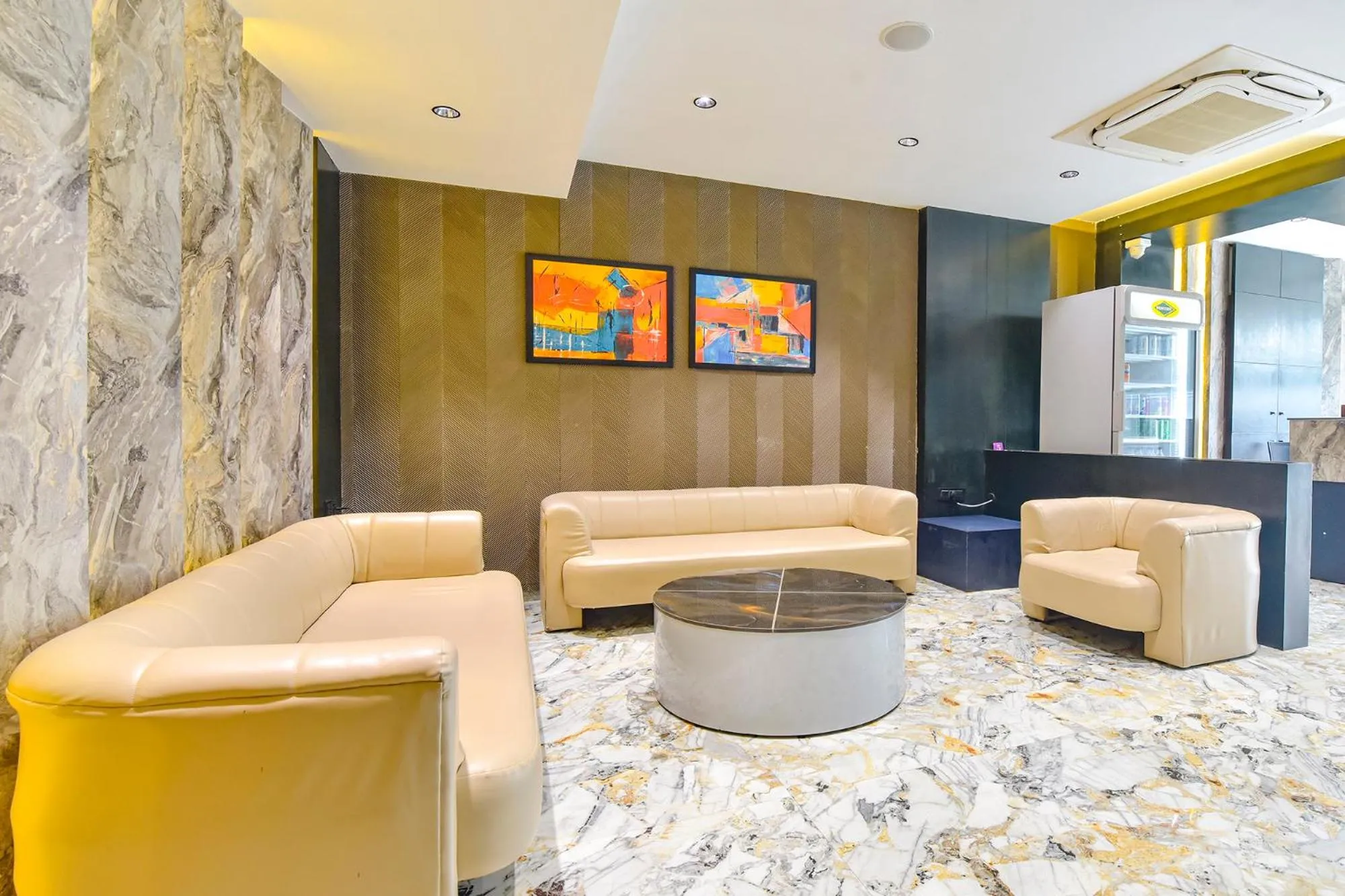 Seating area in FabHotel Prime The Grey Circle