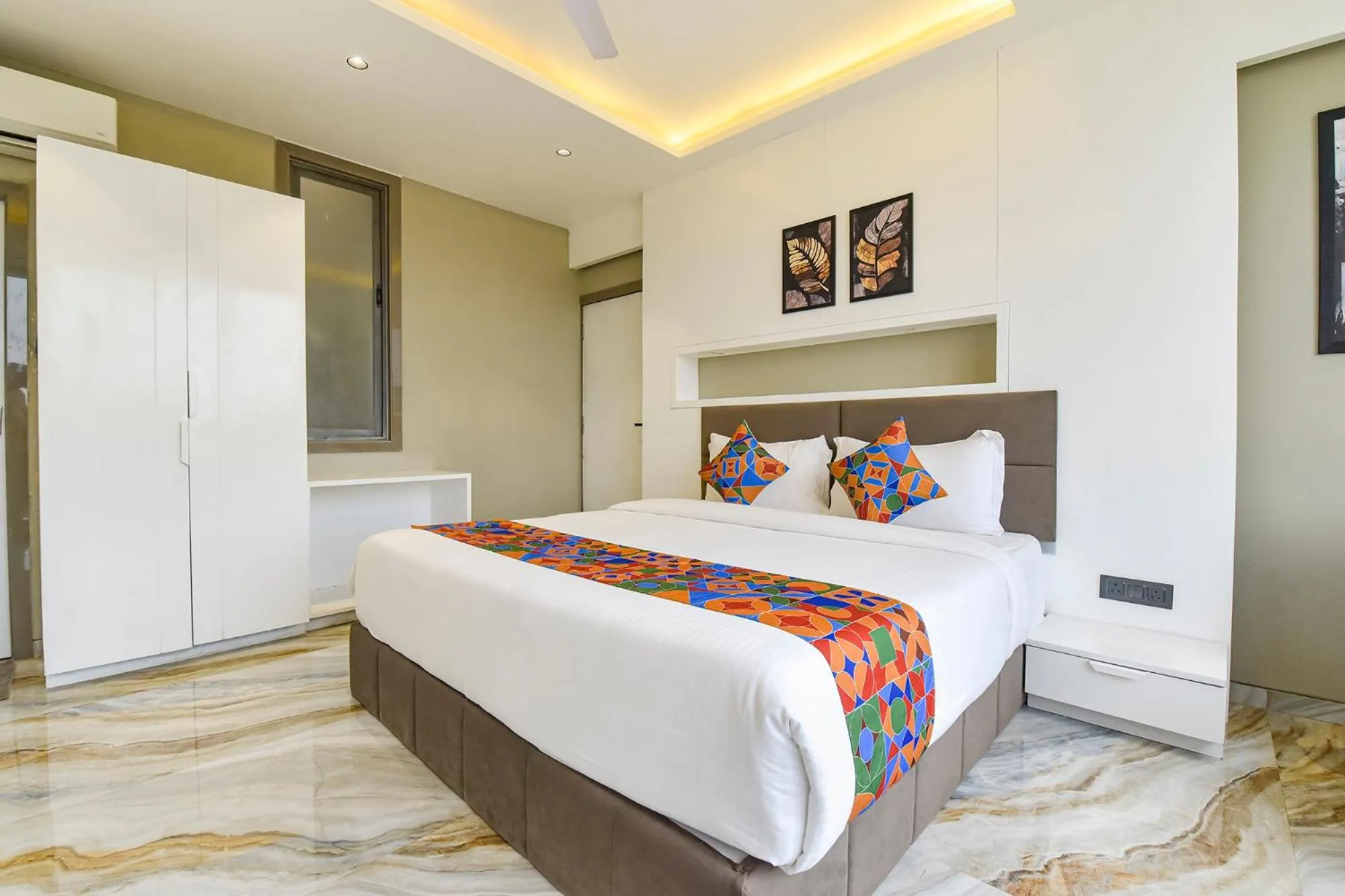 Bed in FabHotel Prime The Grey Circle