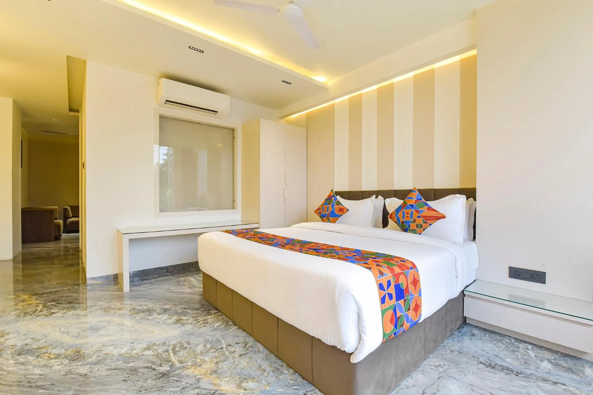 Bed in FabHotel Prime The Grey Circle