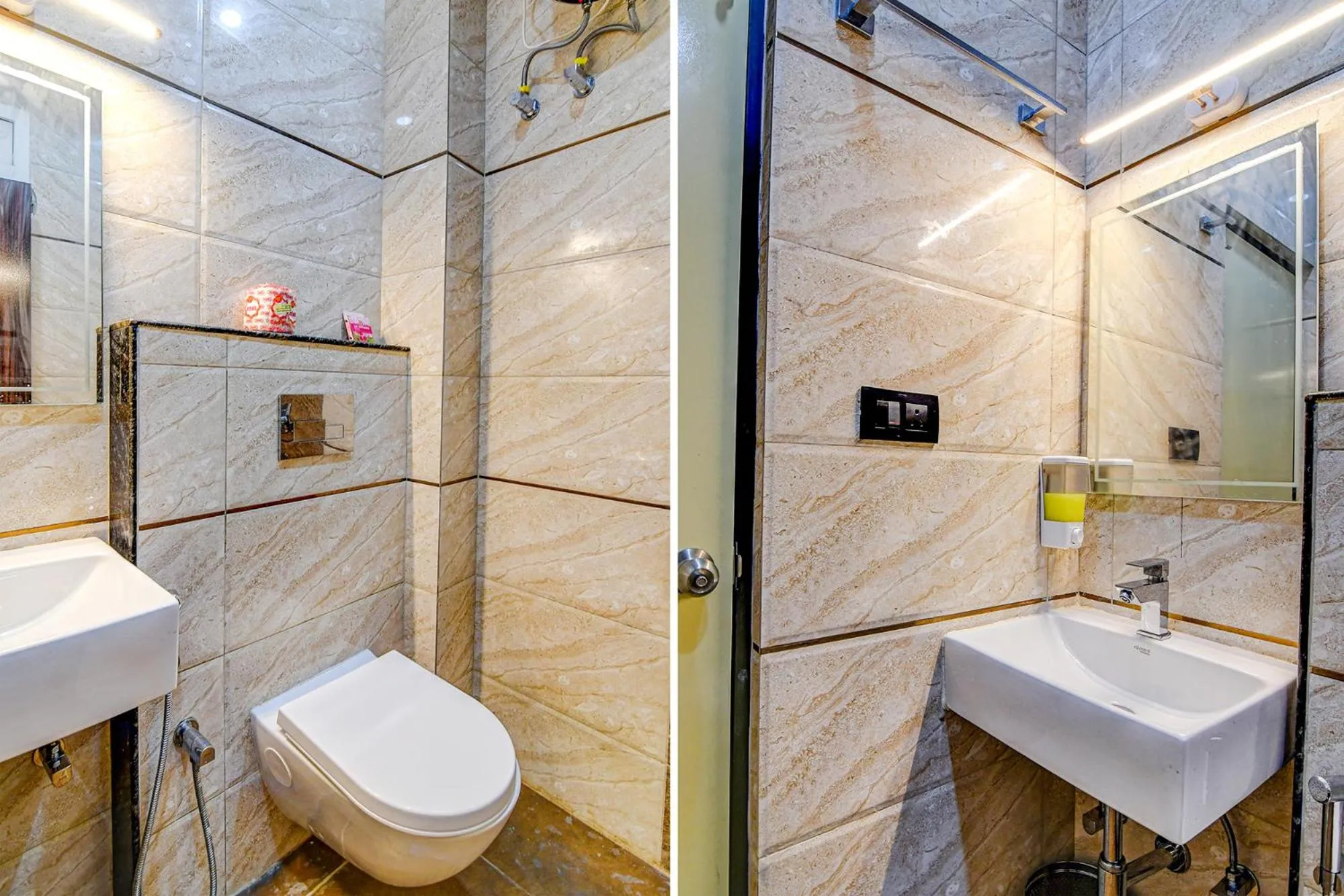 Bathroom in FabHotel Royal Park Inn - Nr Eden Garden Stadium