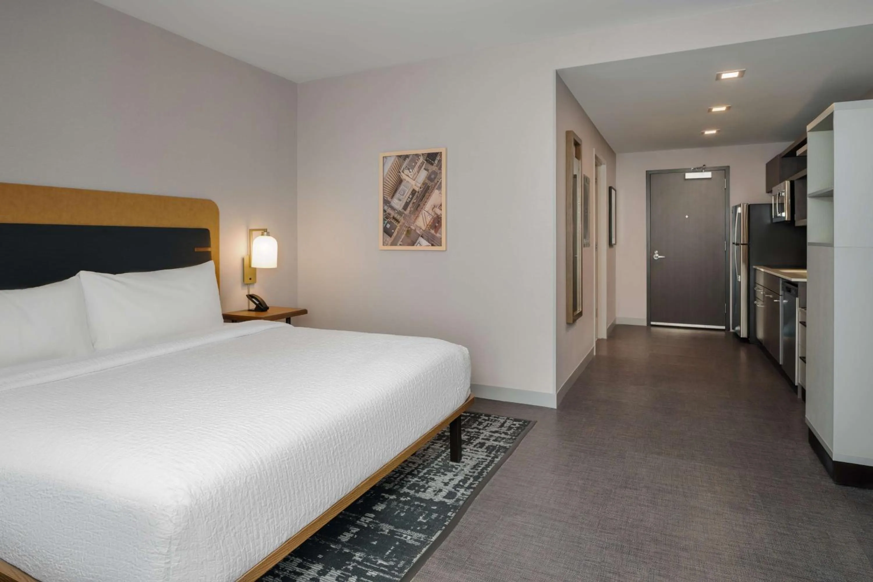 Bed in Homewood Suites By Hilton Raleigh Downtown