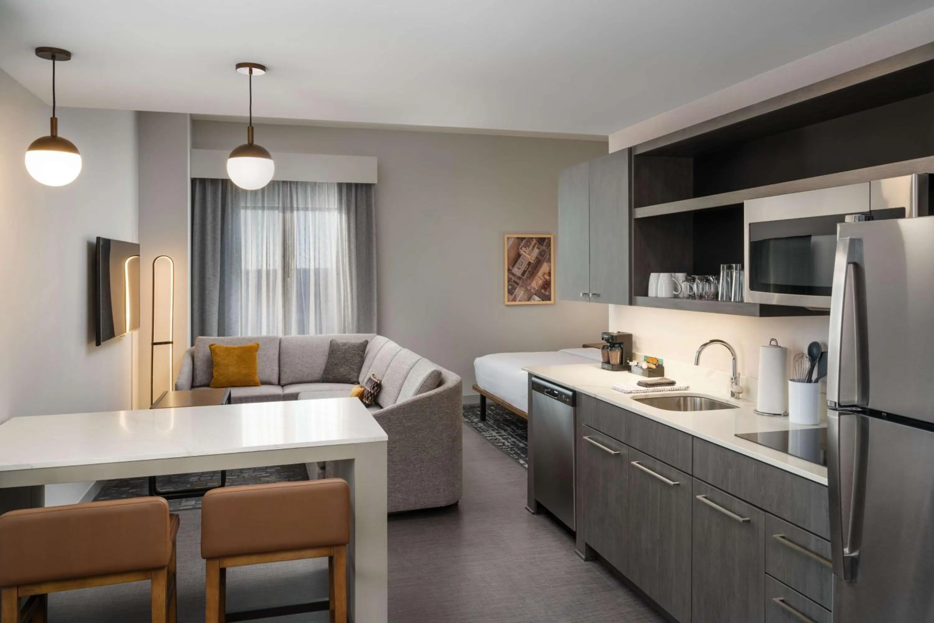 Living room in Homewood Suites By Hilton Raleigh Downtown