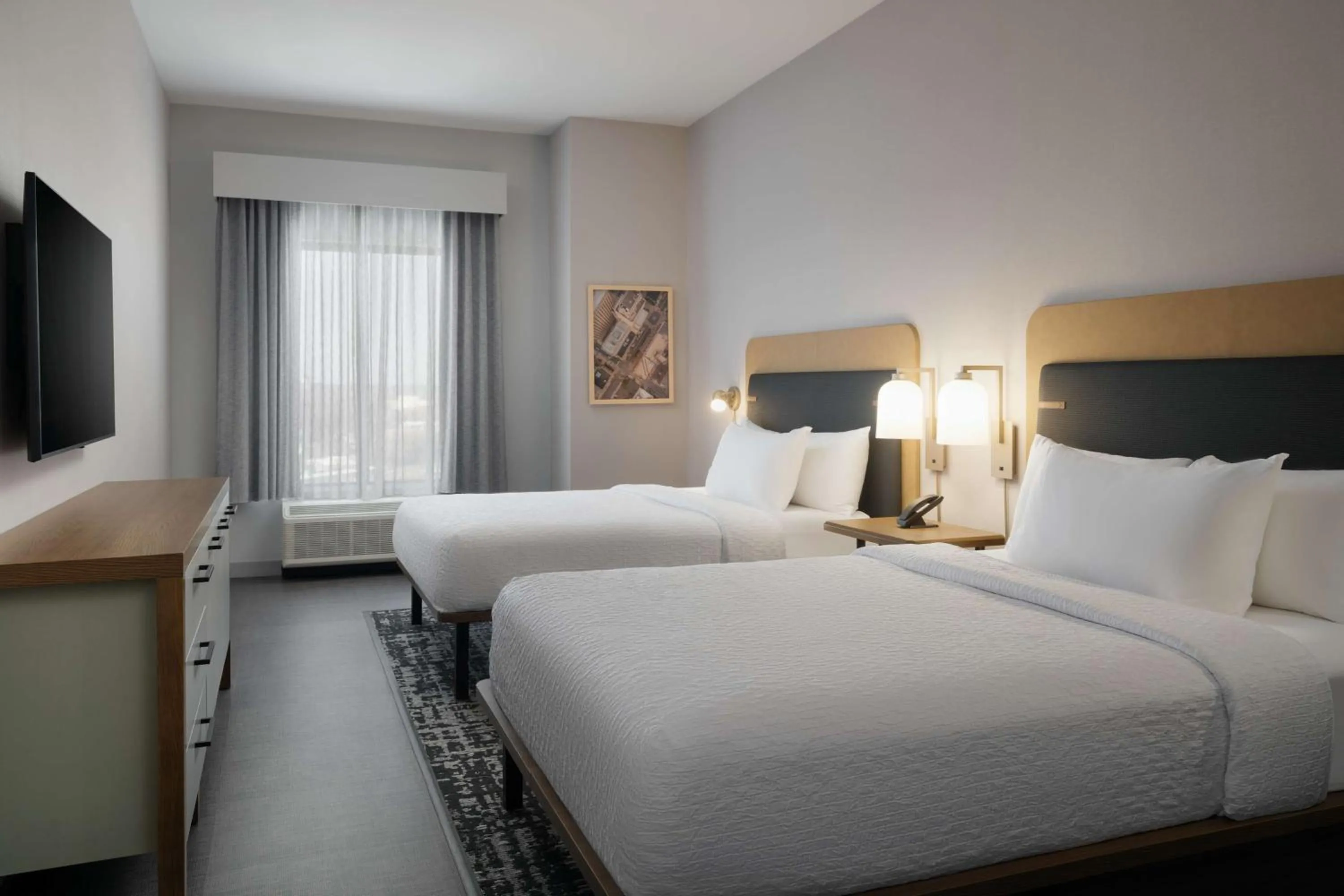 Bed in Homewood Suites By Hilton Raleigh Downtown