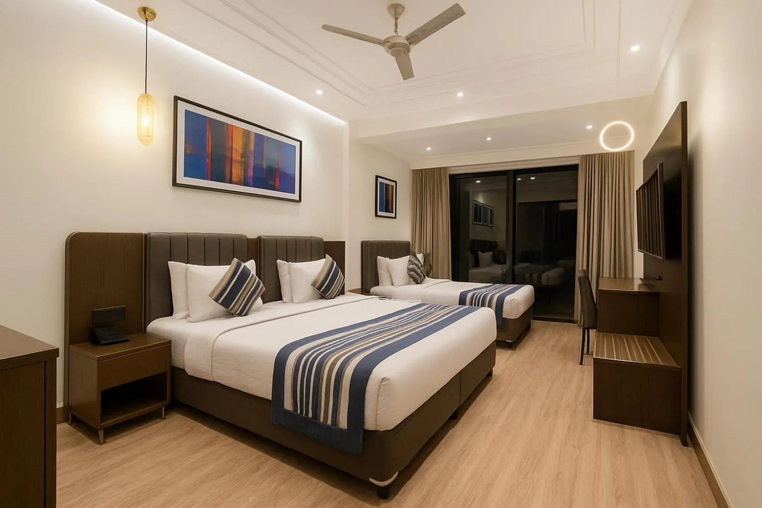 Bedroom, Bed in OPO Iffco Chowk, Gurgaon
