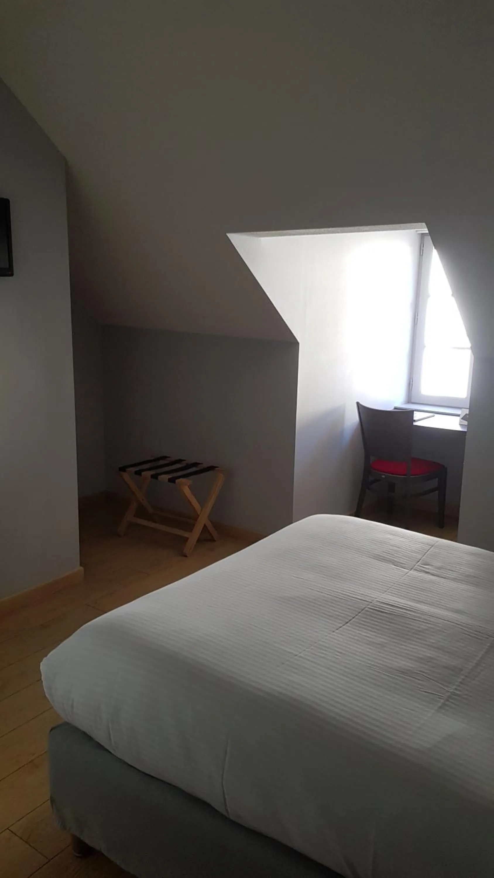 Seating area, Bed in Logis Hôtel des Deux Forts