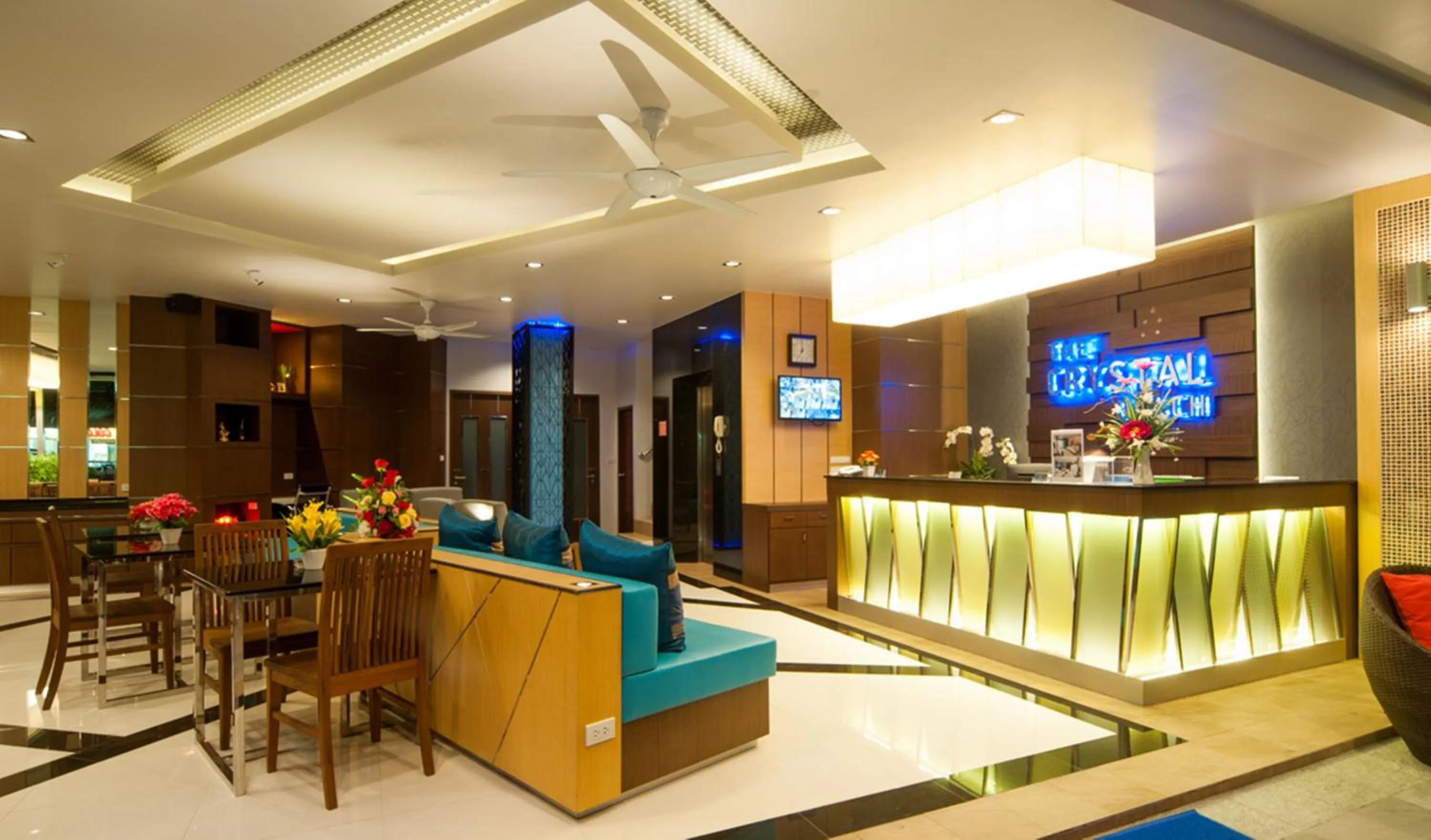 Lobby or reception in The Crystal Beach Hotel