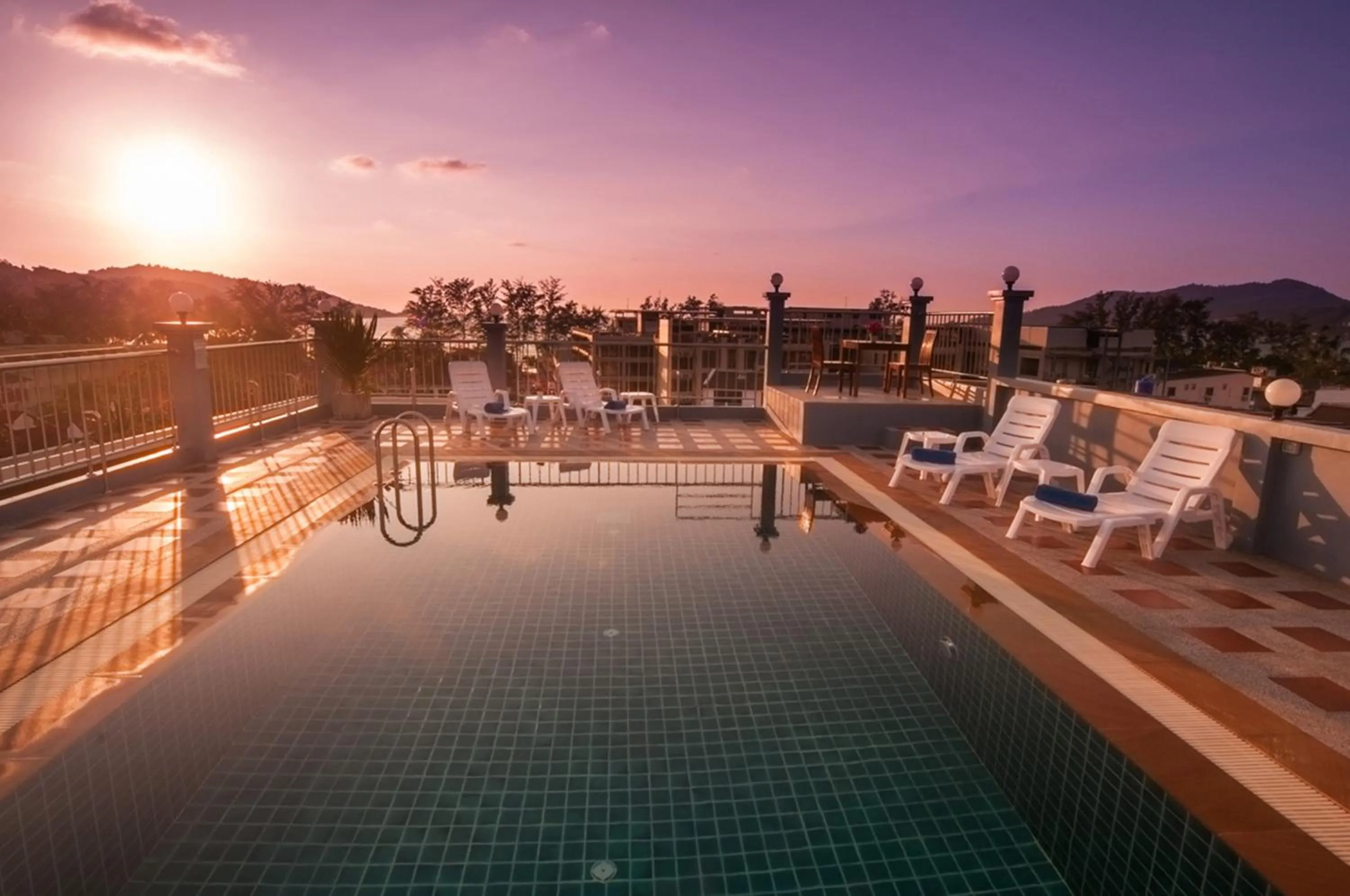 Pool view in The Crystal Beach Hotel