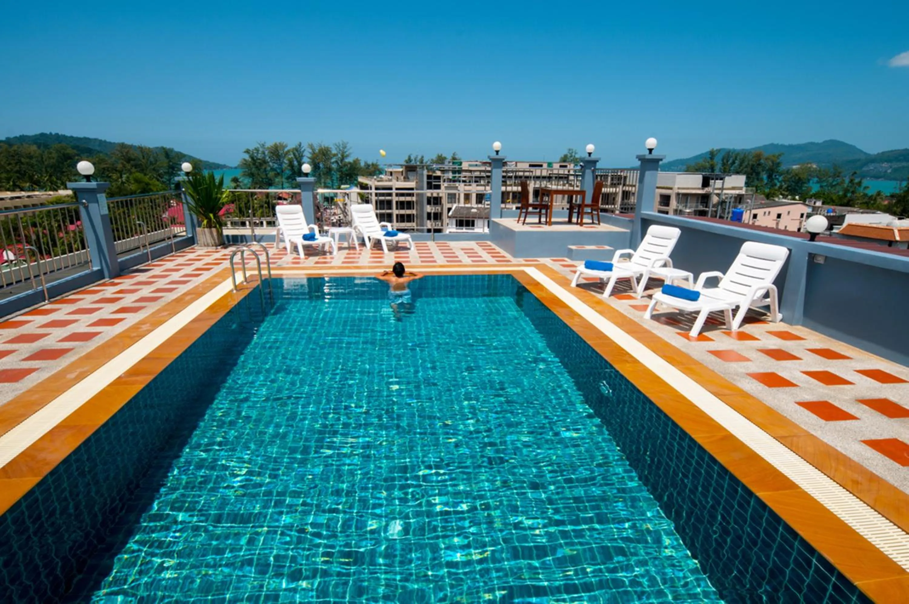 Pool view in The Crystal Beach Hotel