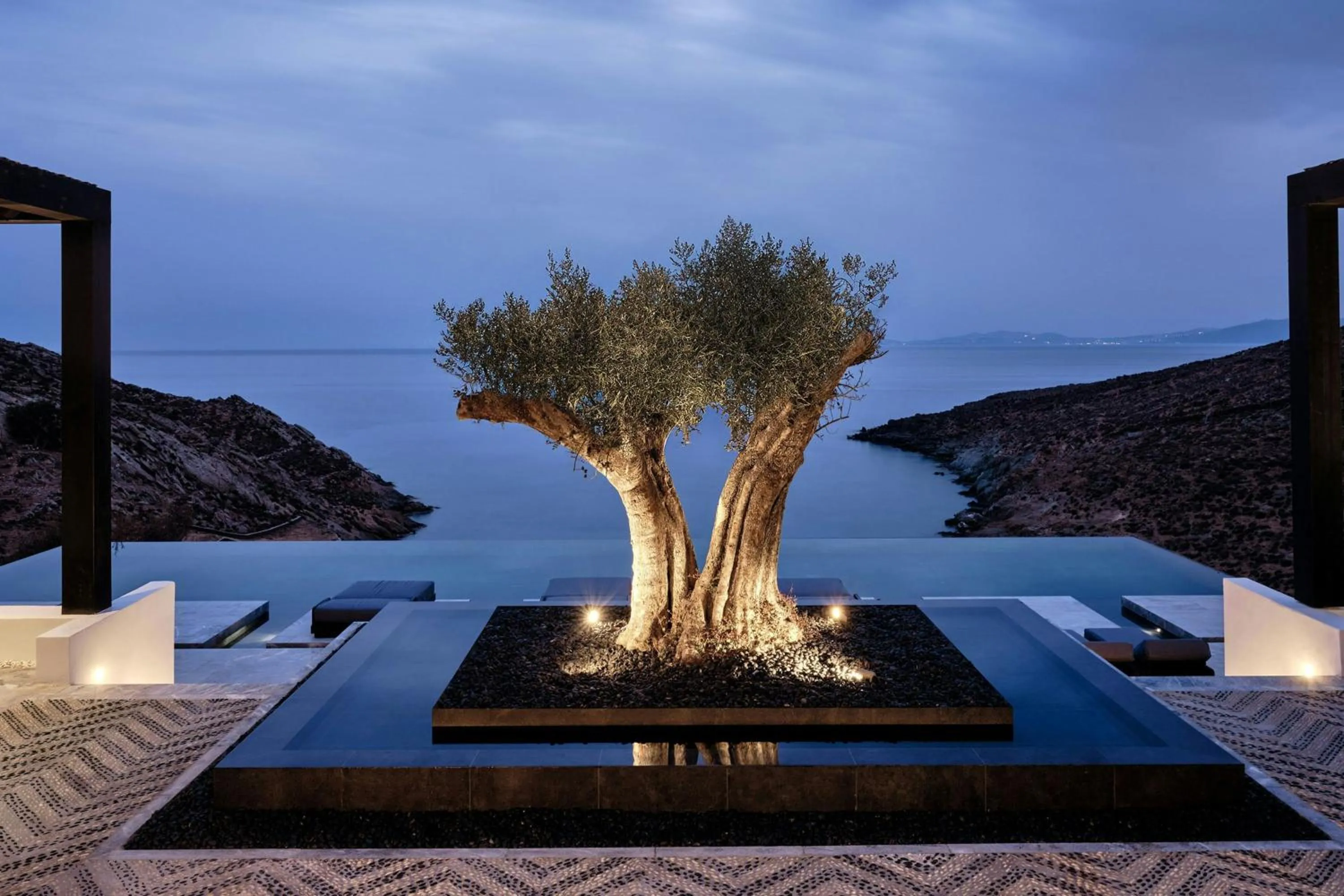 Swimming pool in Odera, Tinos, Autograph Collection