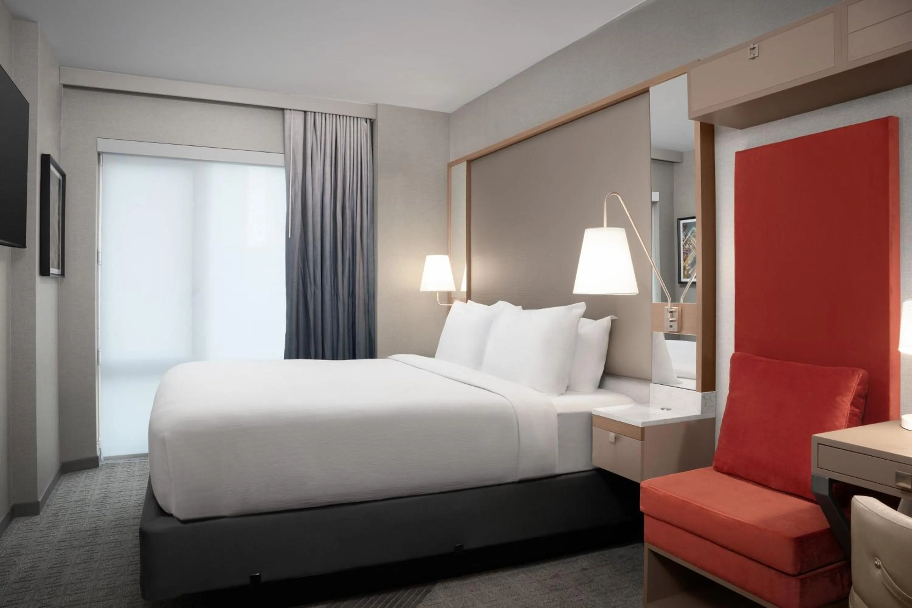 Bedroom, Bed in SpringHill Suites by Marriott New York Manhattan Times Square
