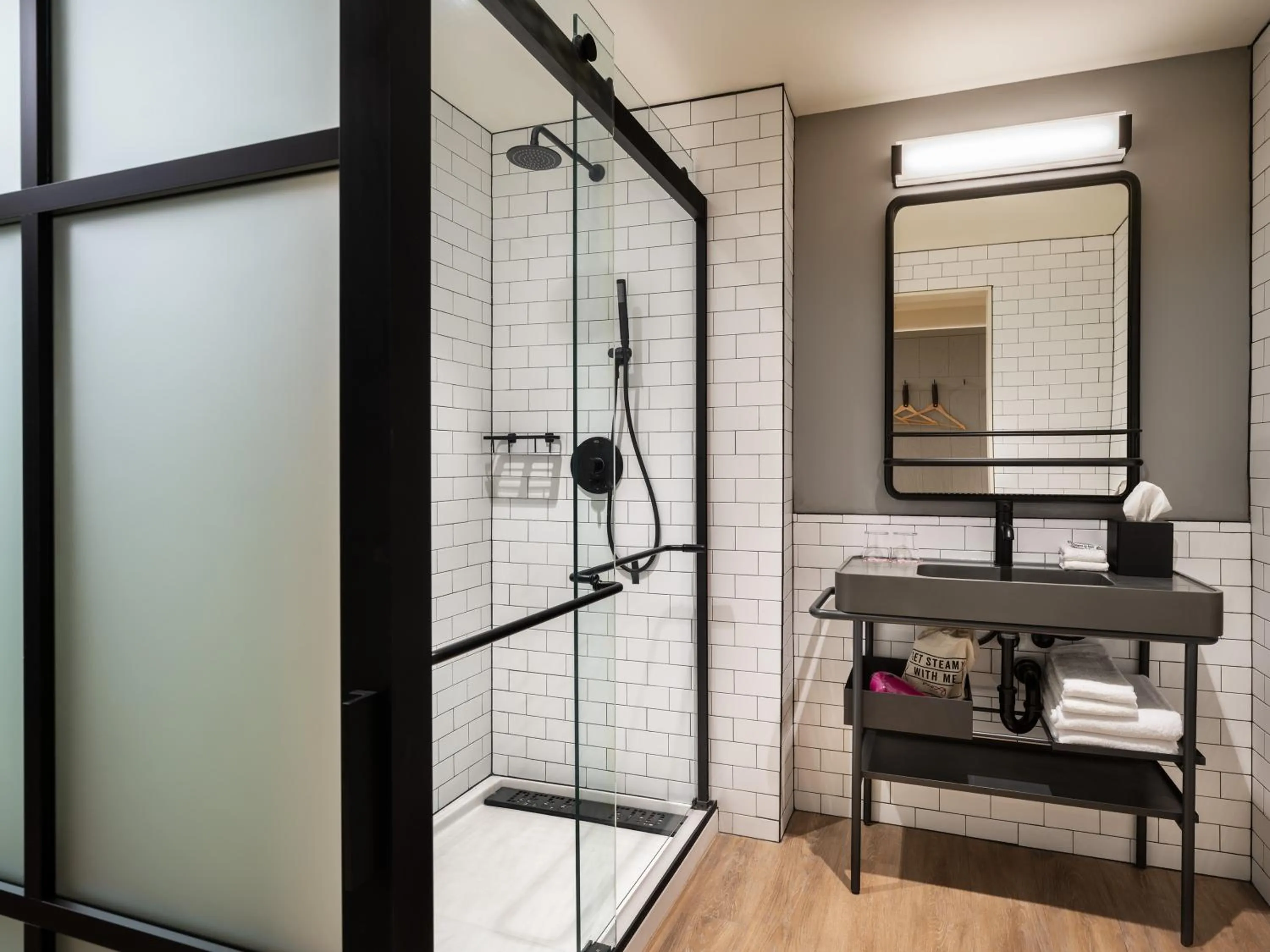 Shower in Moxy Springfield Downtown