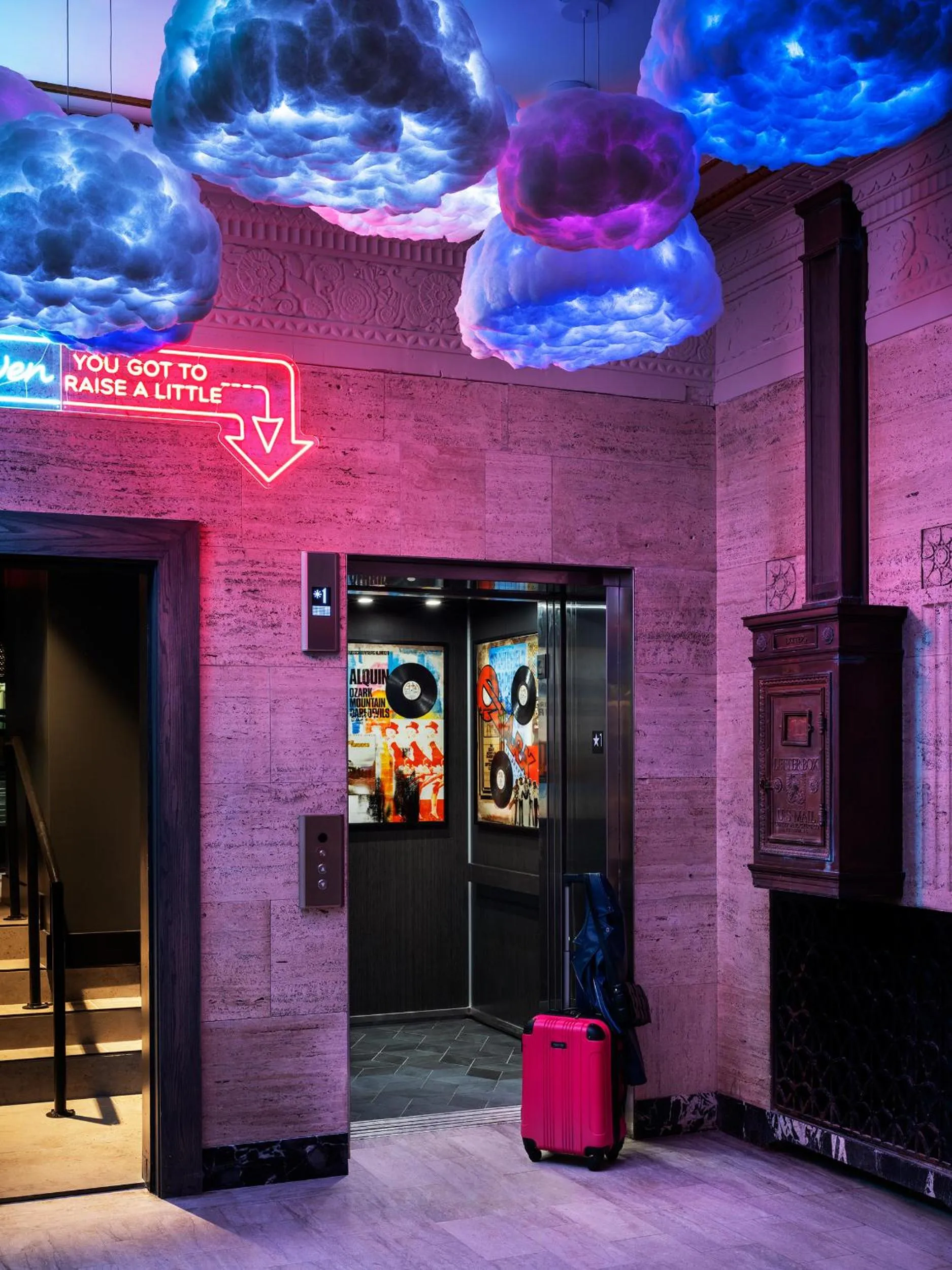 elevator in Moxy Springfield Downtown