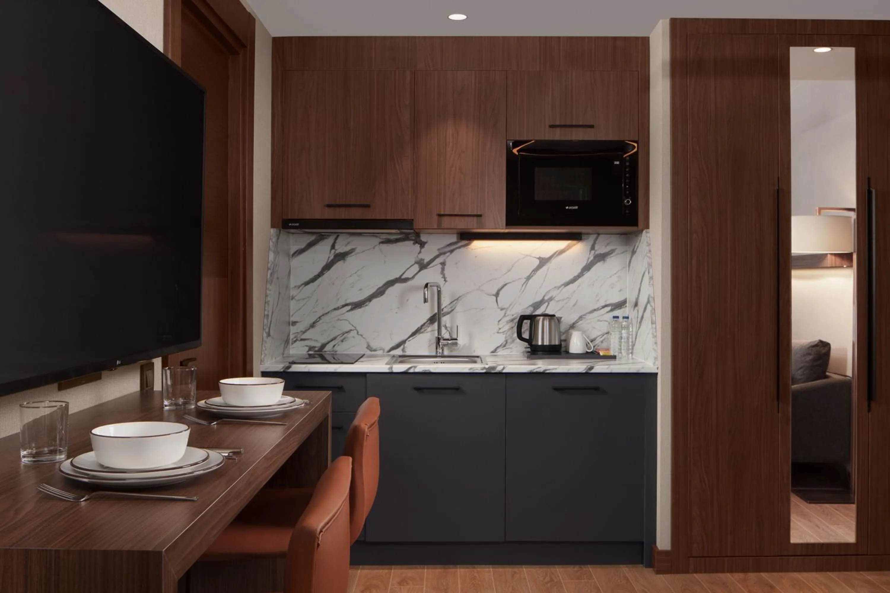 Kitchen or kitchenette in Residence Inn by Marriott Trabzon