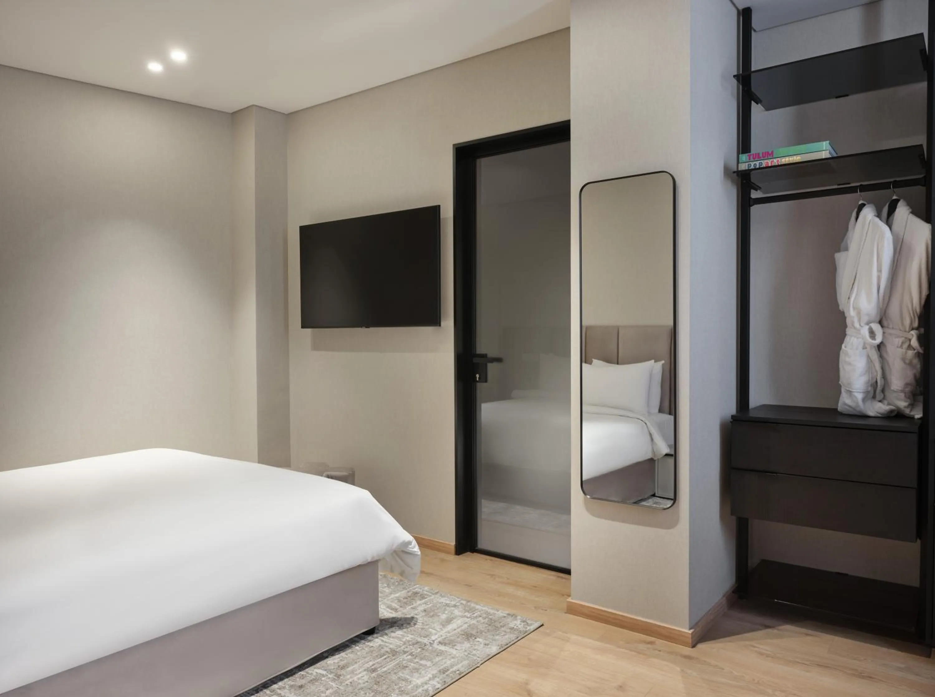 Bed in Nur Outline Aparthotel