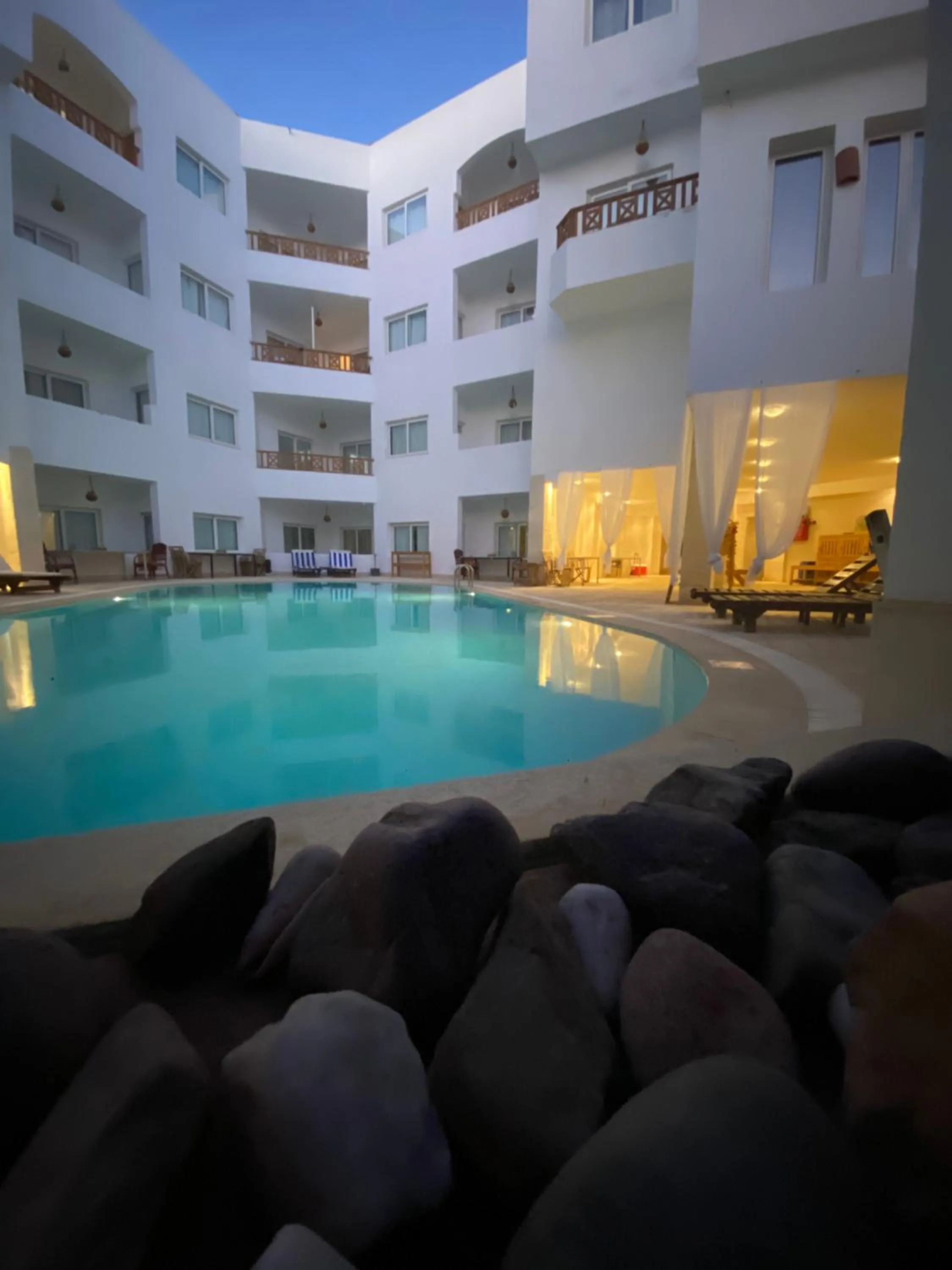 Swimming pool in Blue Vision Diving Hotel