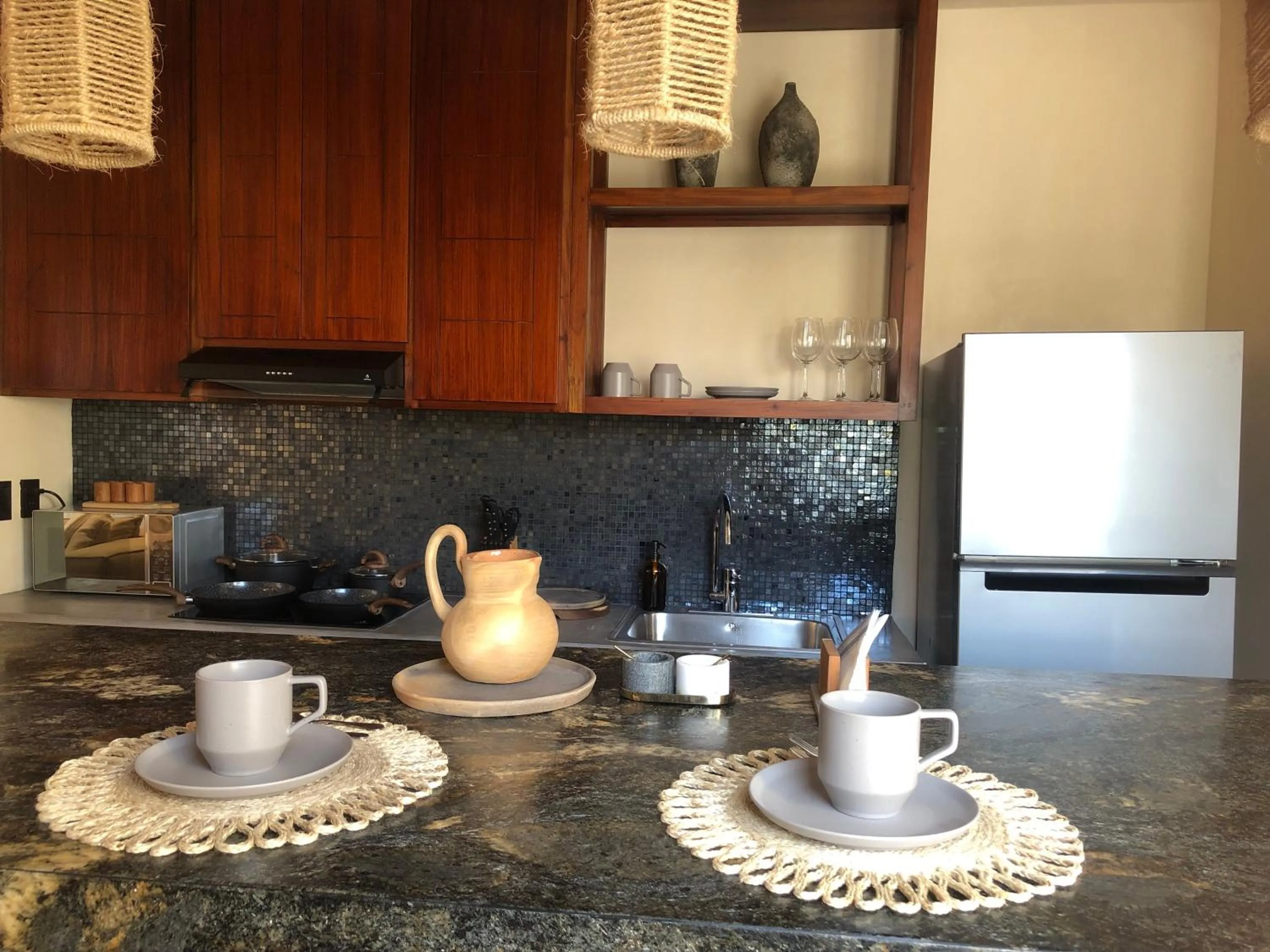 Kitchen or kitchenette in Condominio Talulah Living Tulum