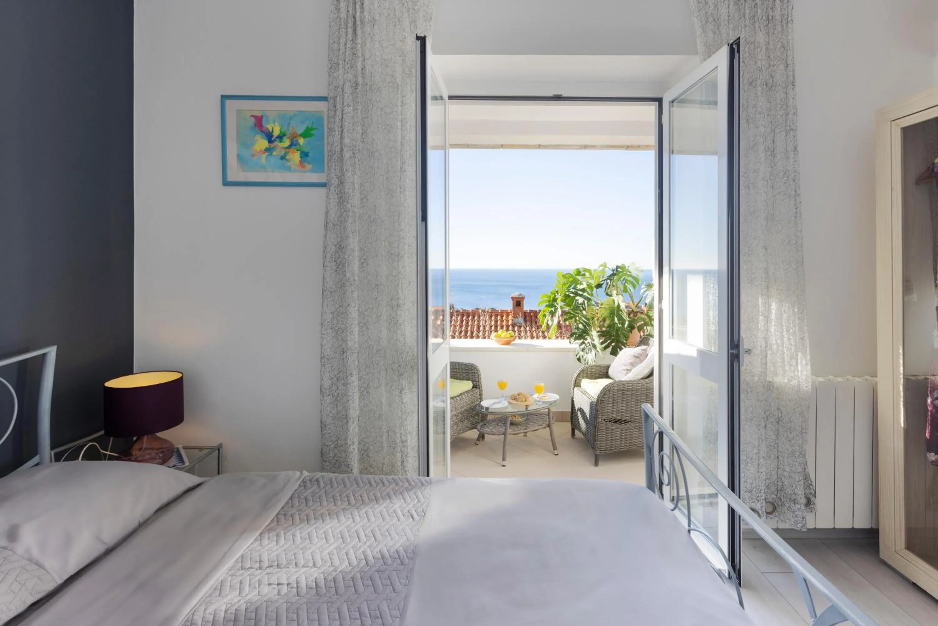 Deluxe Double Room with Balcony and Sea View - single occupancy in Bed and Breakfast Villa Klaic