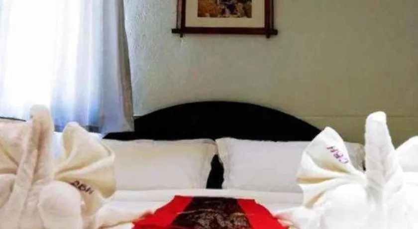 Bed in New Lao Paris Hotel