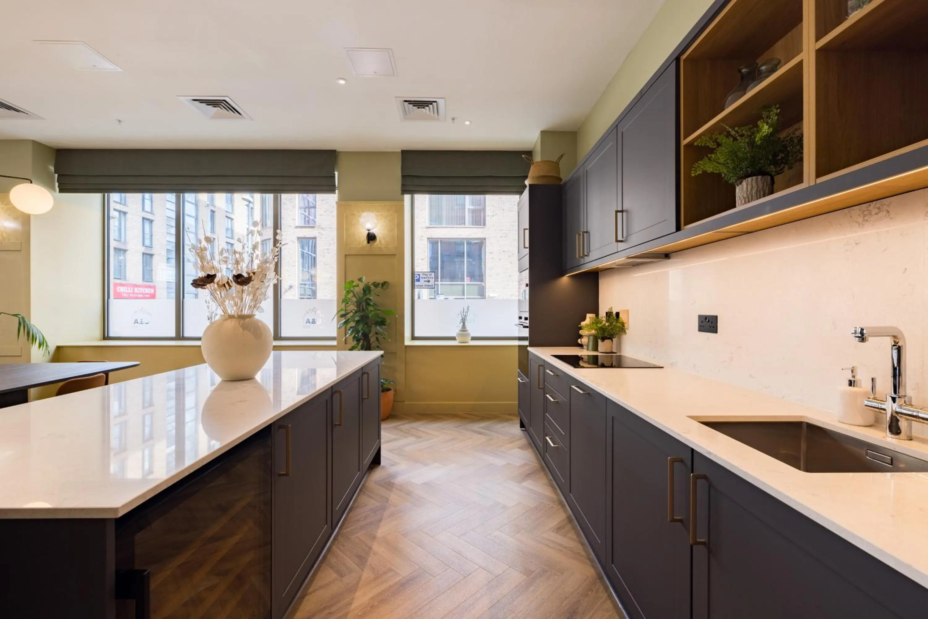 Communal kitchen in Charles Hope Birmingham Centre