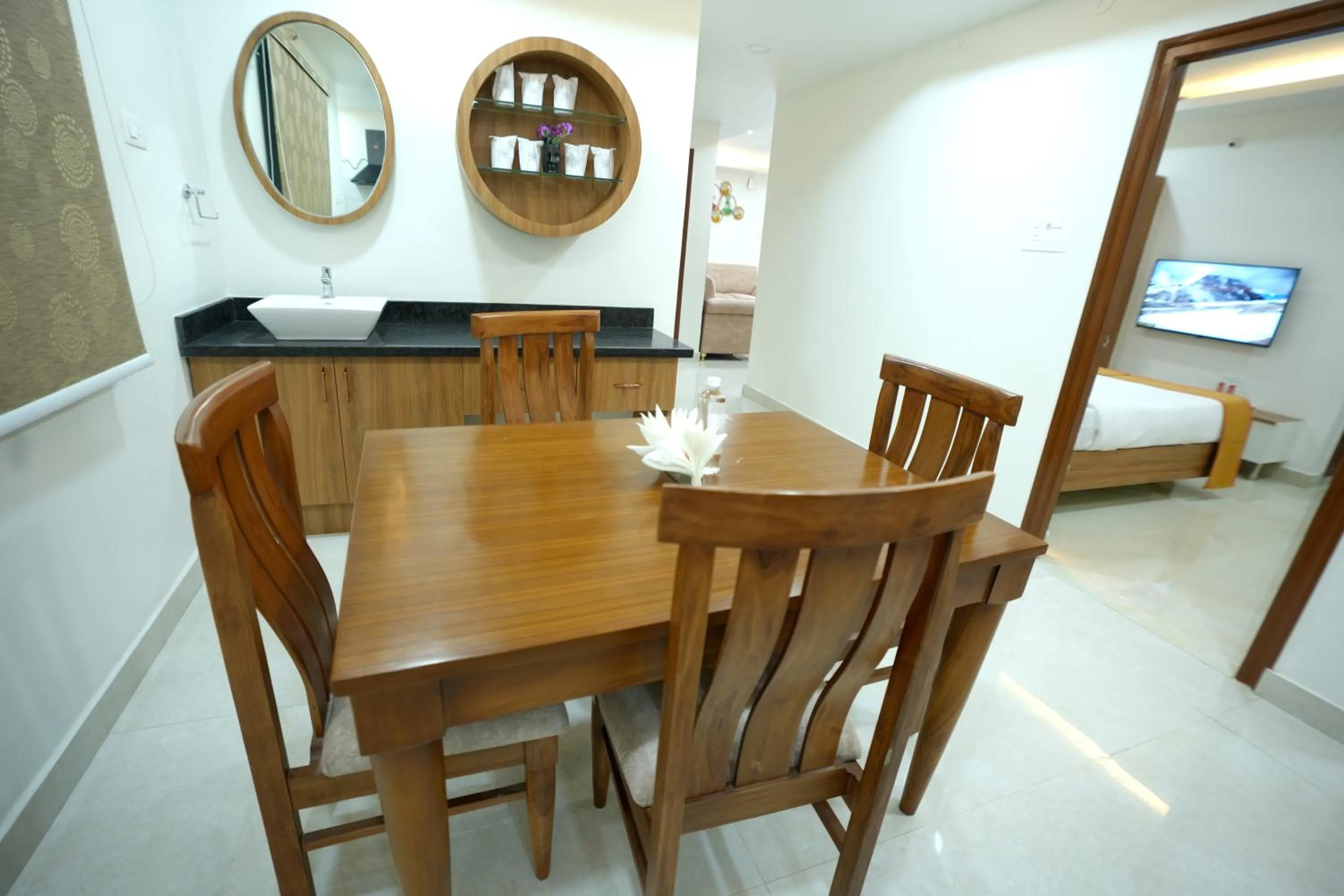 Dining area in Hotel Viola Suites Madhapur, Business Hotel