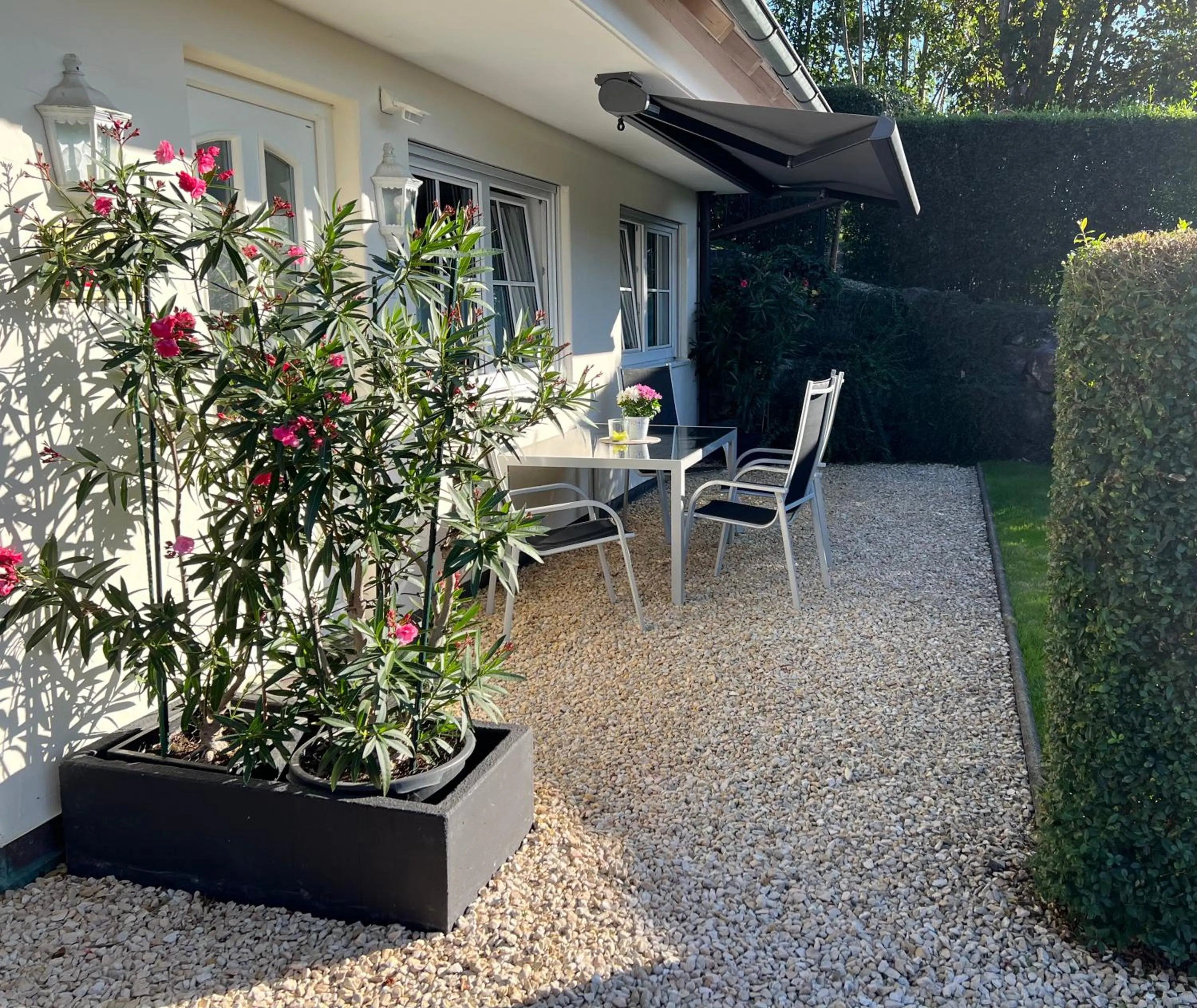 Garden view in Ferienwohnung Hainzinger