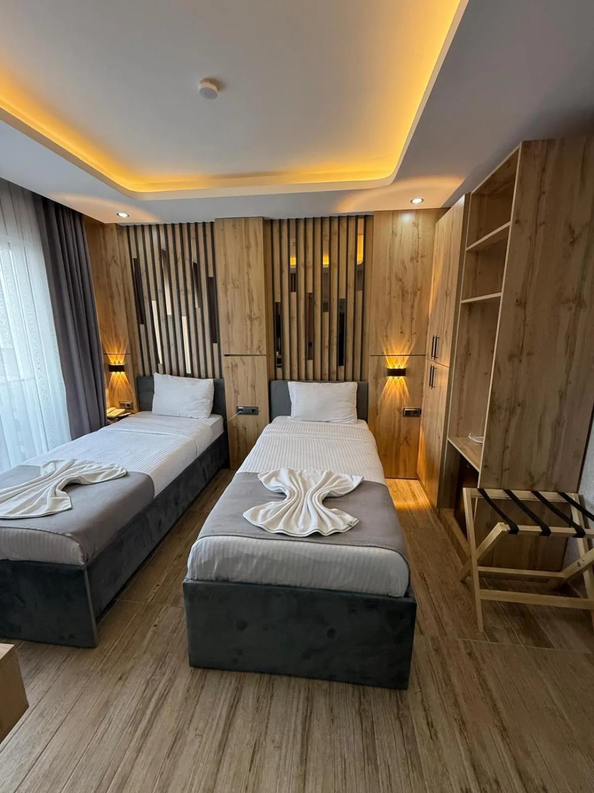 Photo of the whole room, Bed in world say hotel