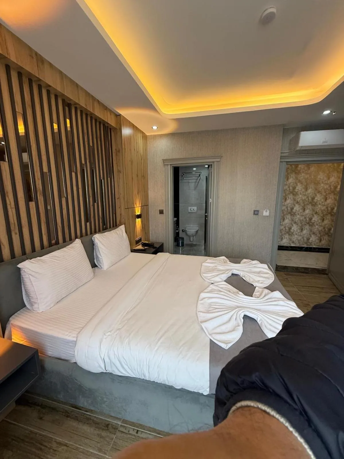 Photo of the whole room, Bed in world say hotel