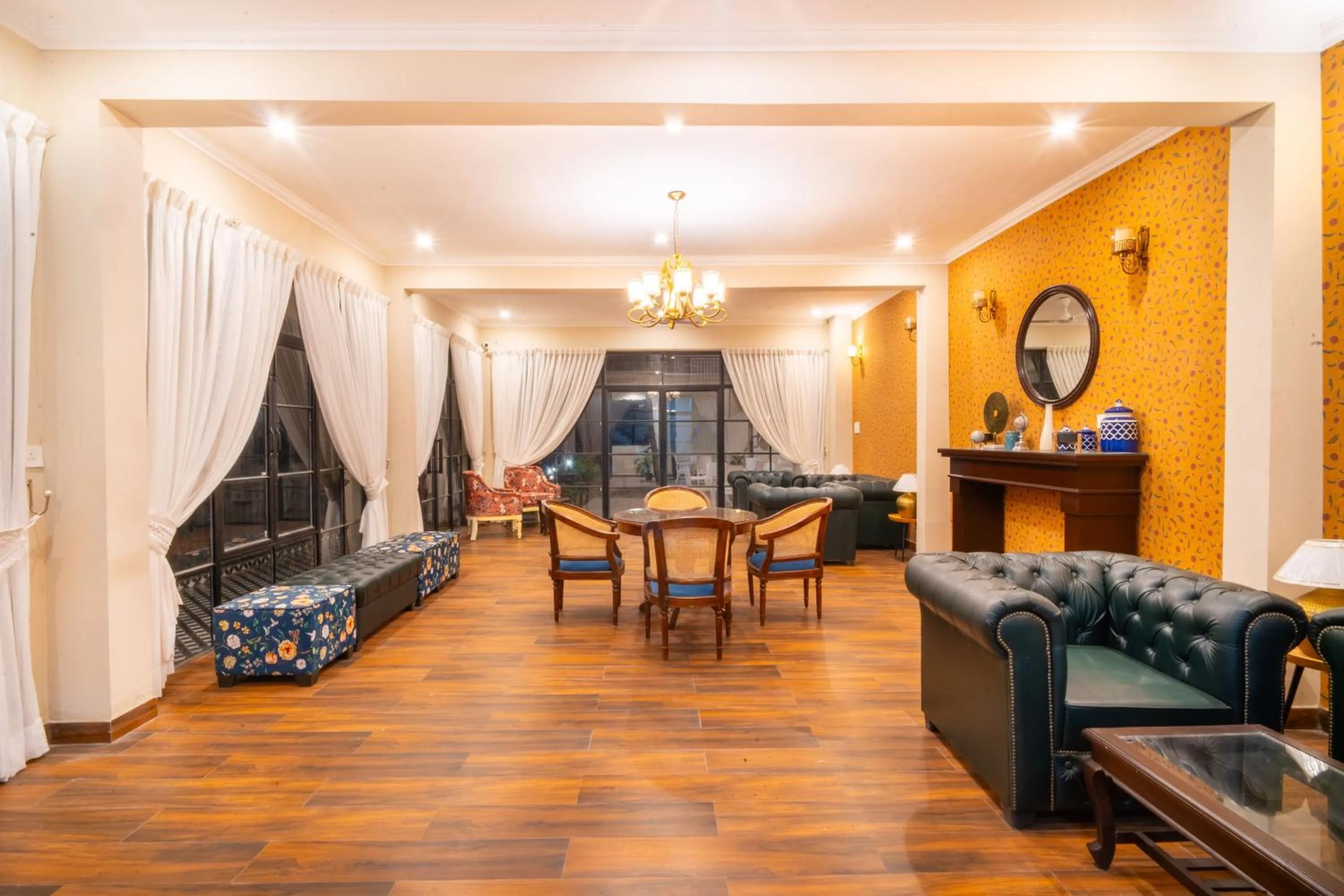 Seating area in Marten's Wilderness Retreat