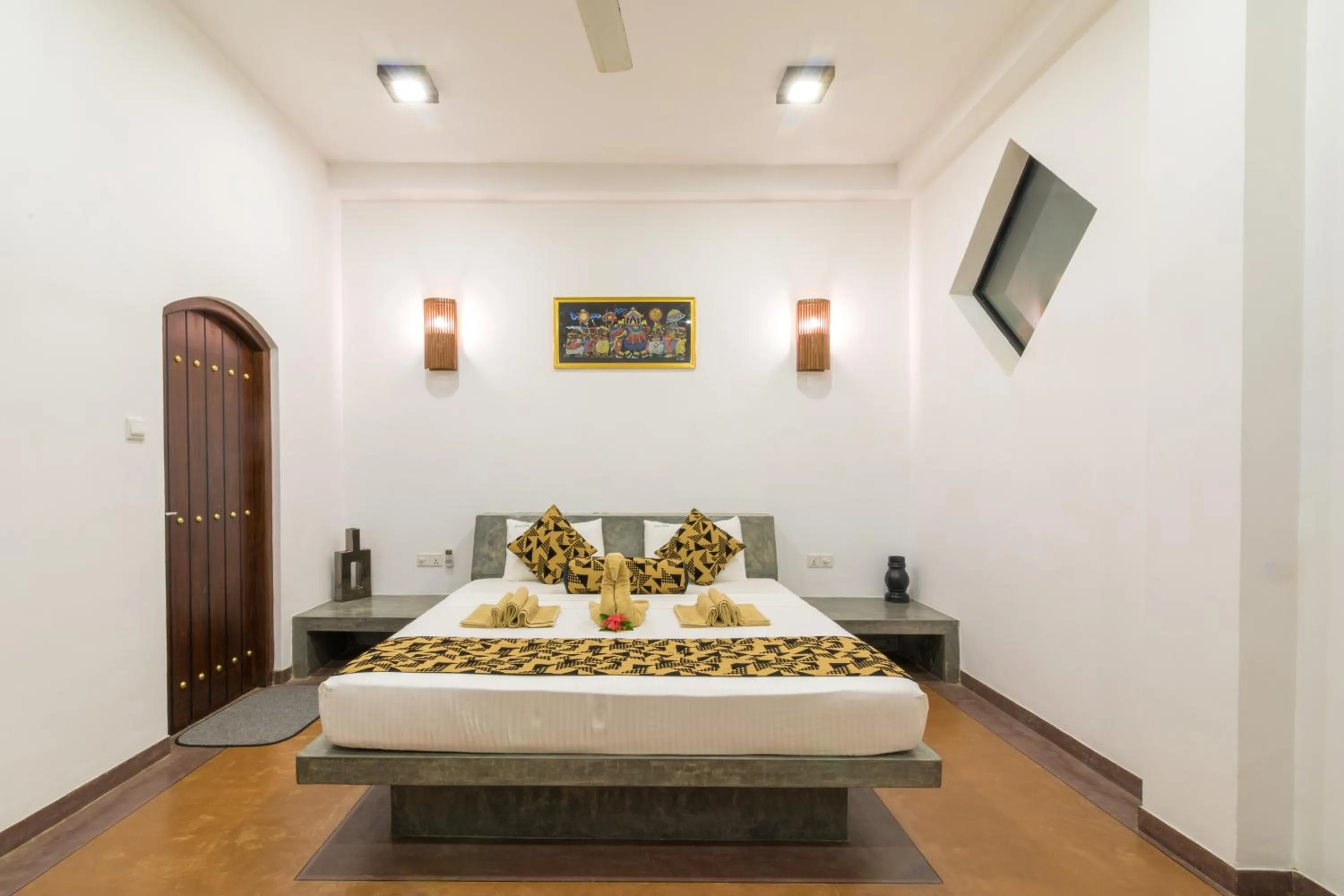 Bedroom, Bed in Green Villa Unawatuna