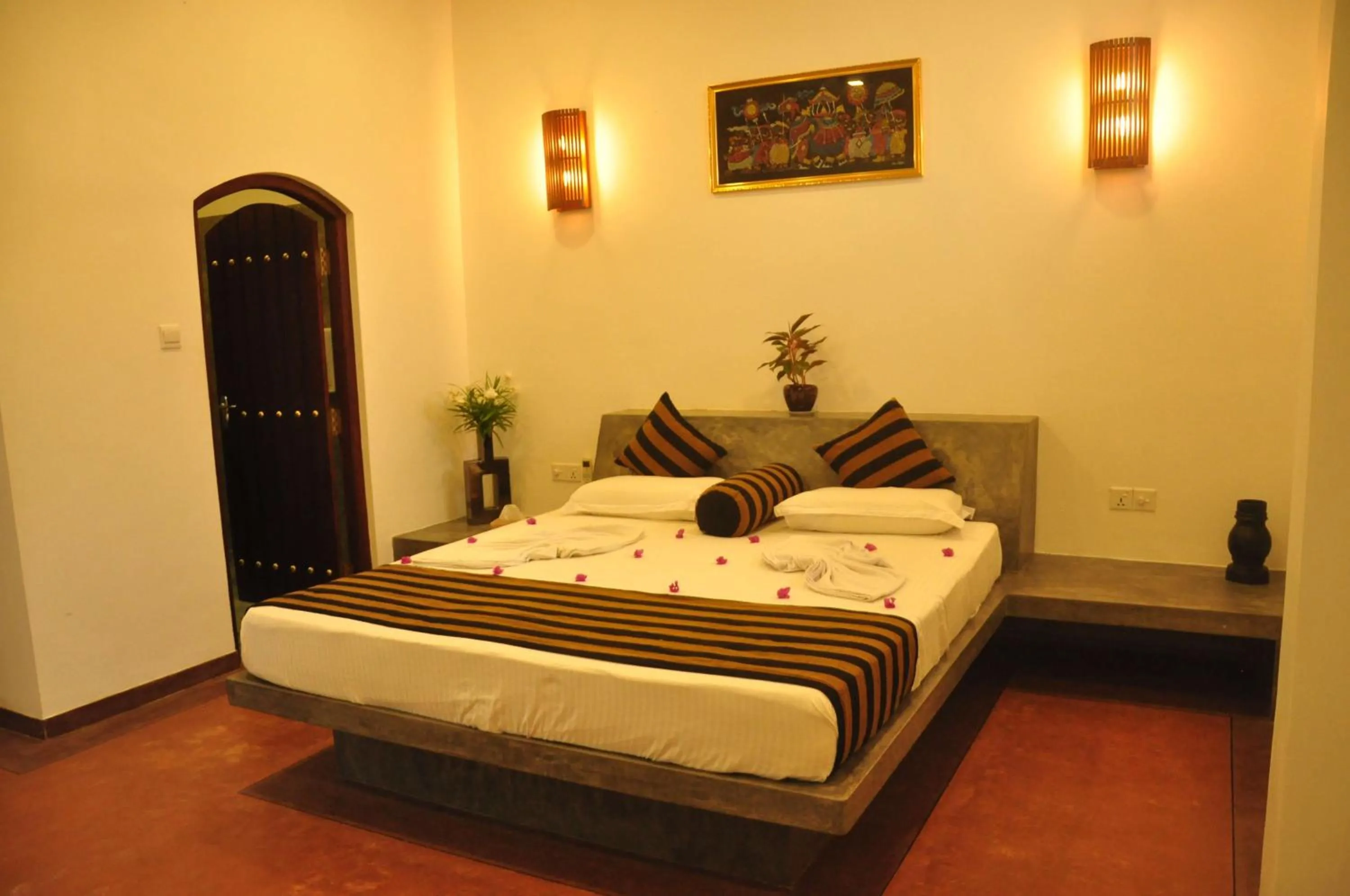 Bedroom, Bed in Green Villa Unawatuna