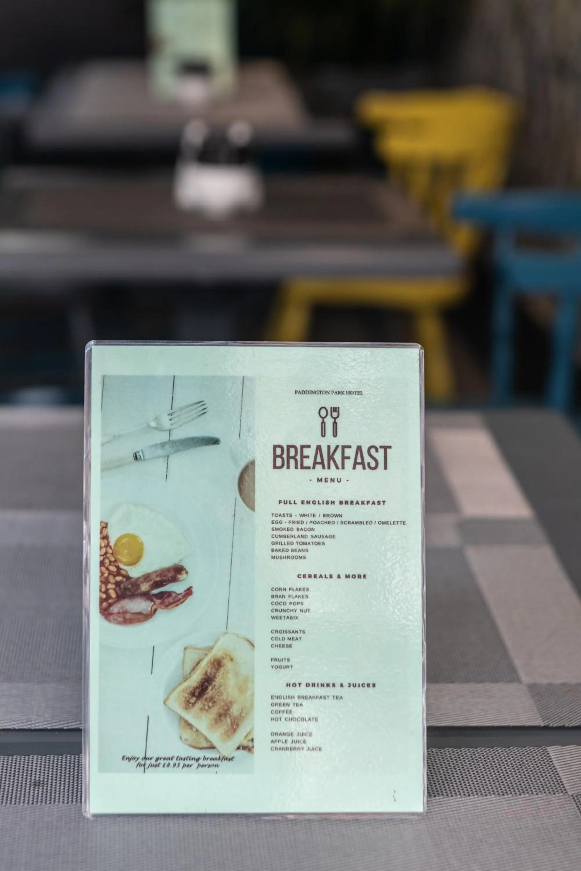 Breakfast in Paddington Park Hotel