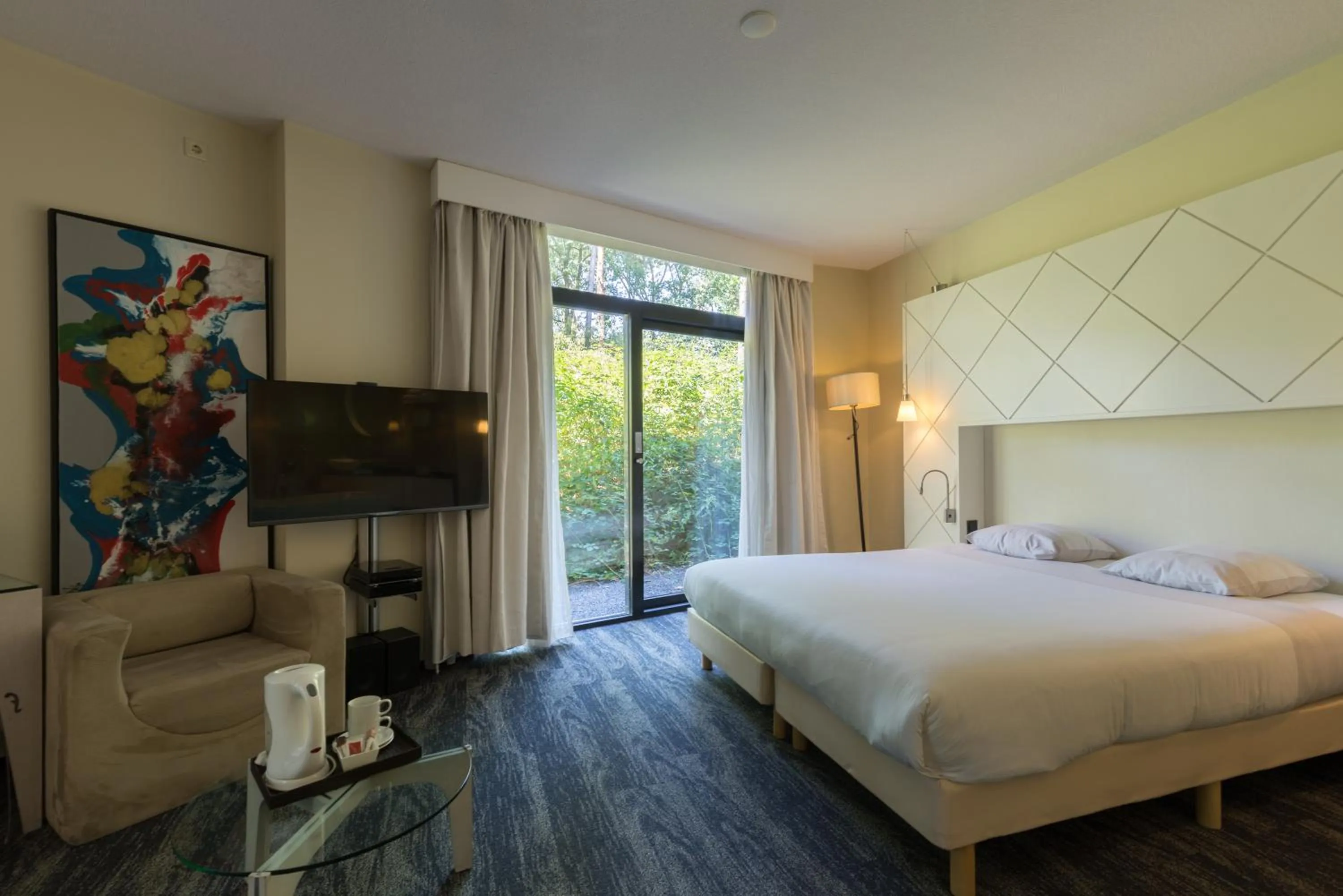 Bedroom, Bed in Fletcher Hotel-Restaurant Jagershorst-Eindhoven