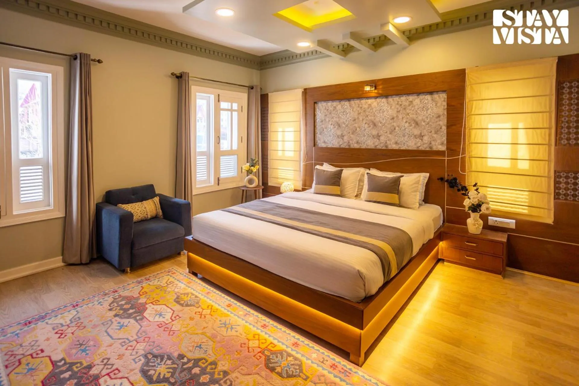 Bedroom, Bed in StayVista at Midsummer Moon - Mountain View with Courtyard