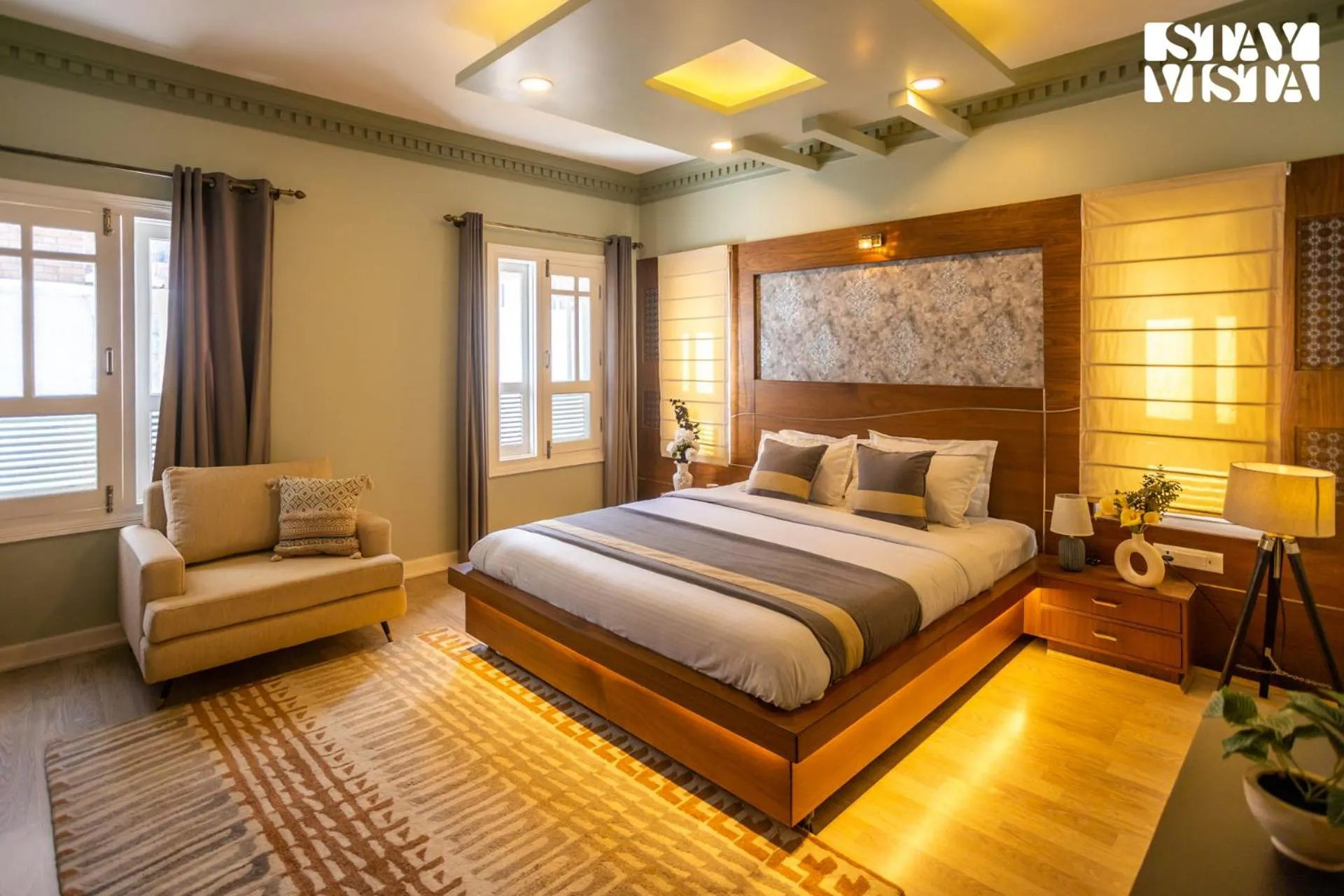 Bedroom, Bed in StayVista at Midsummer Moon - Mountain View with Courtyard