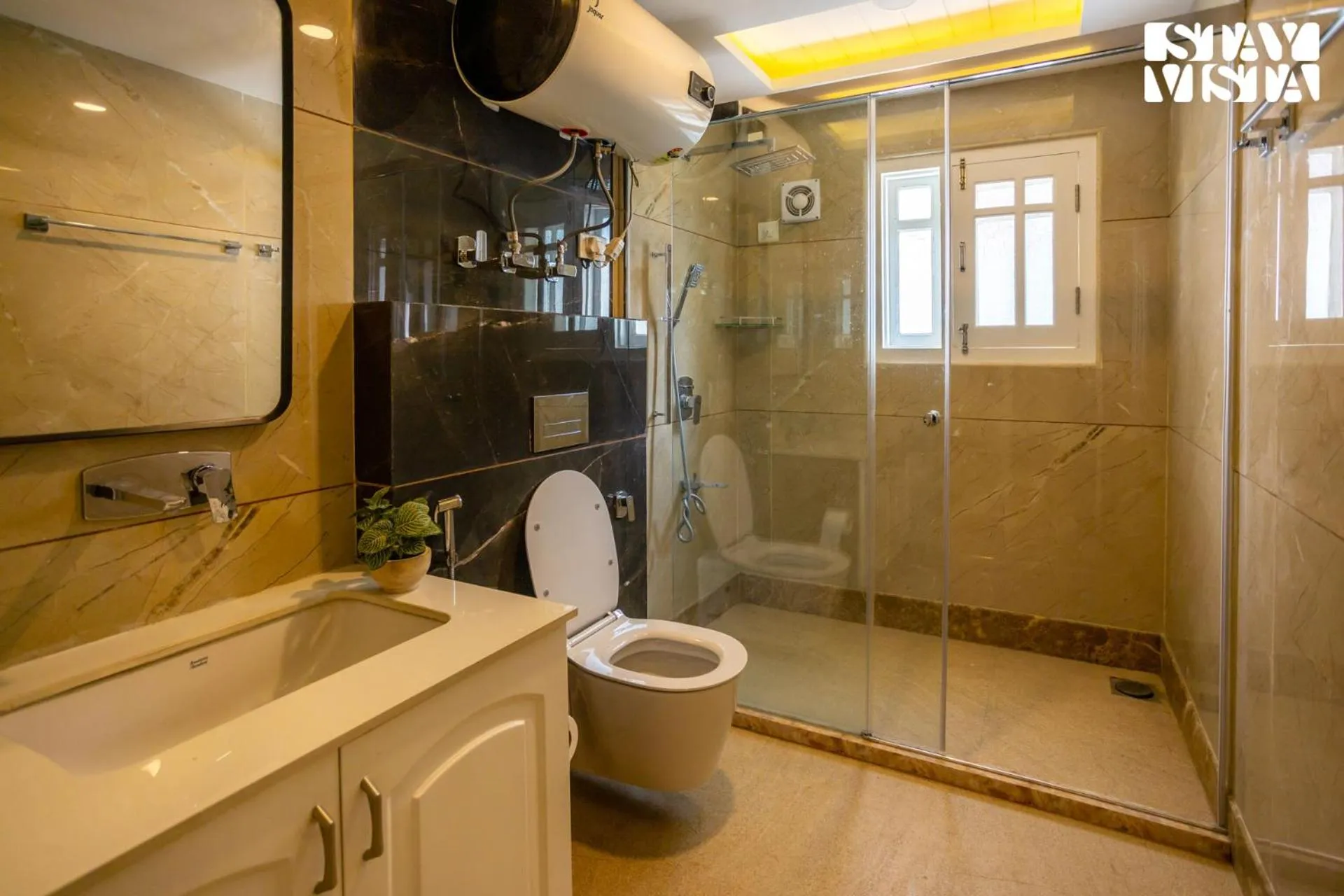 Bathroom in StayVista at Midsummer Moon - Mountain View with Courtyard