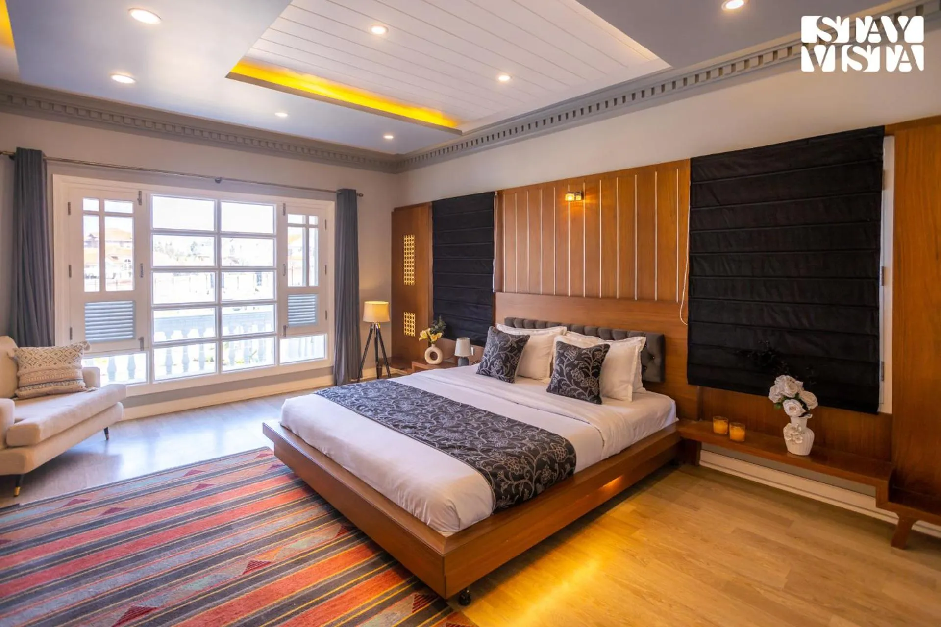 Bedroom, Bed in StayVista at Midsummer Moon - Mountain View with Courtyard