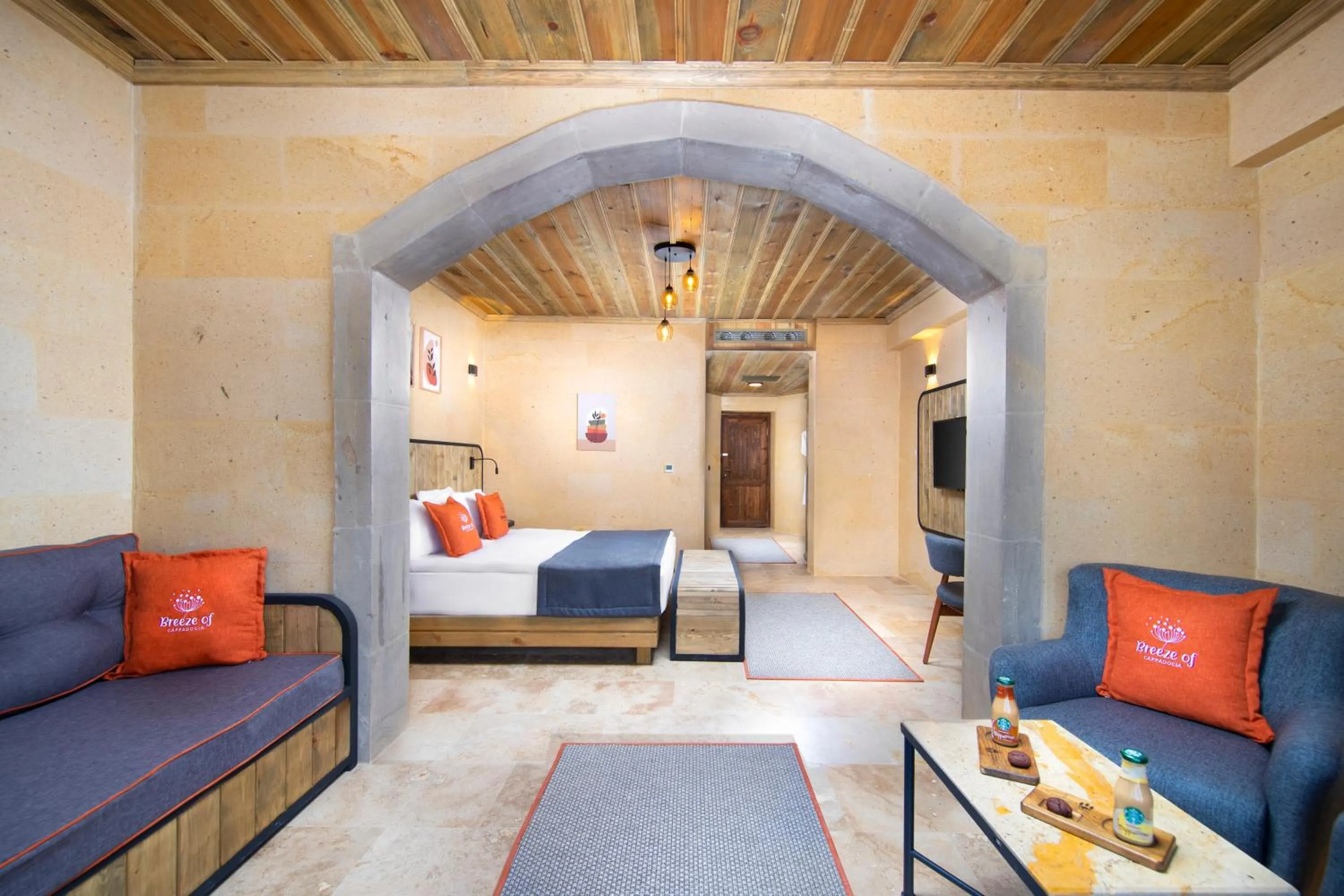 Seating area, Bed in Breeze Of Cappadocia