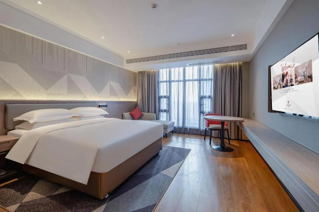 Bed in Borrman Hotel Nanning Wuming Center