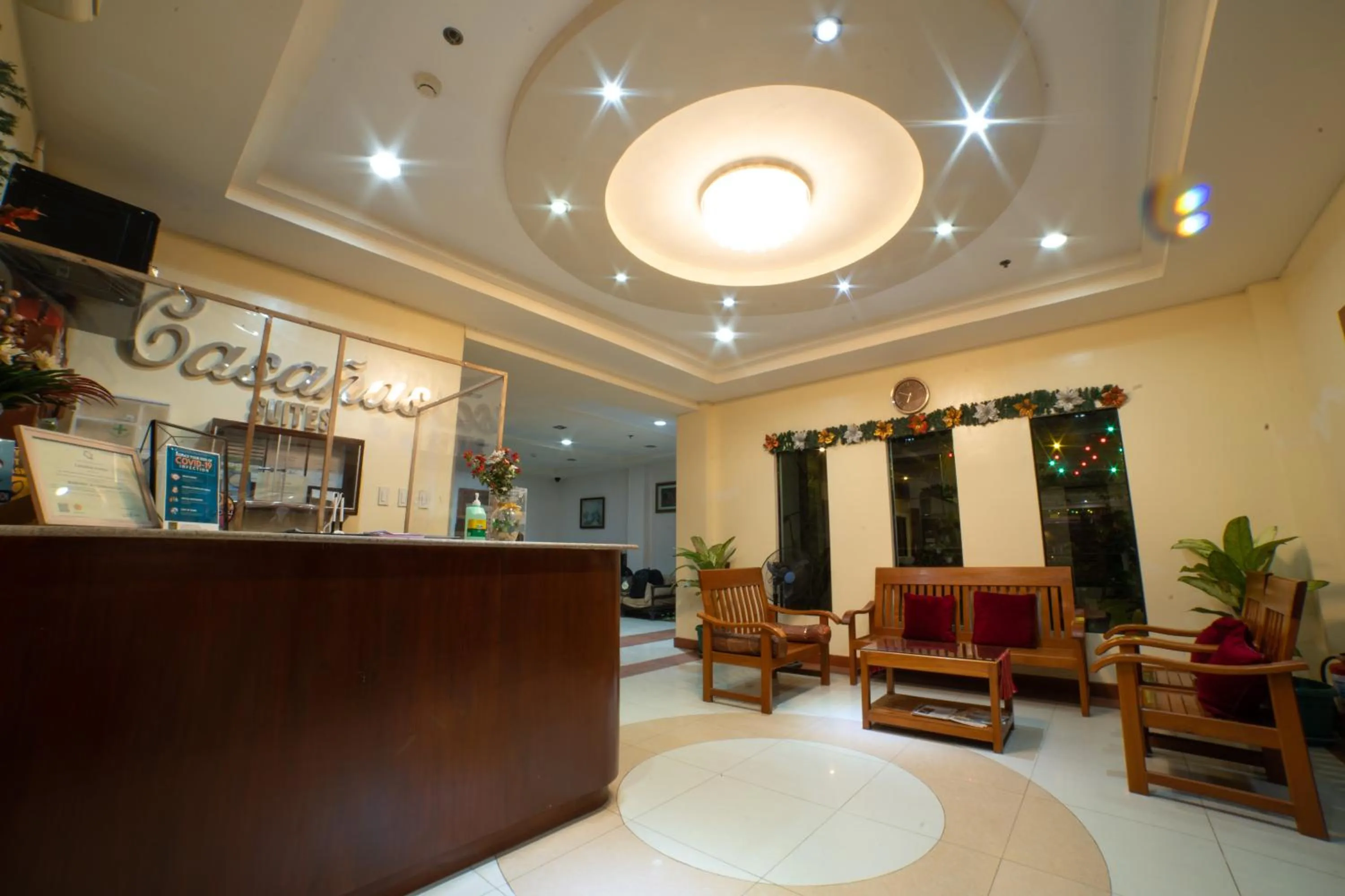 Seating area in Casañas Suites