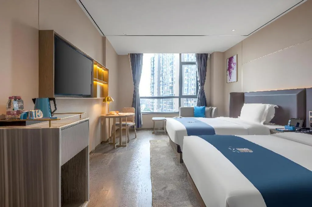 Bed in Echarm Hotel Zhuzhou Liling
