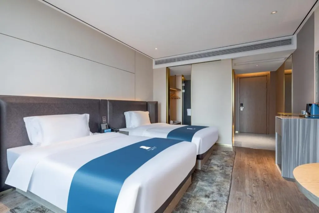 Bed in Echarm Hotel Zhuzhou Liling